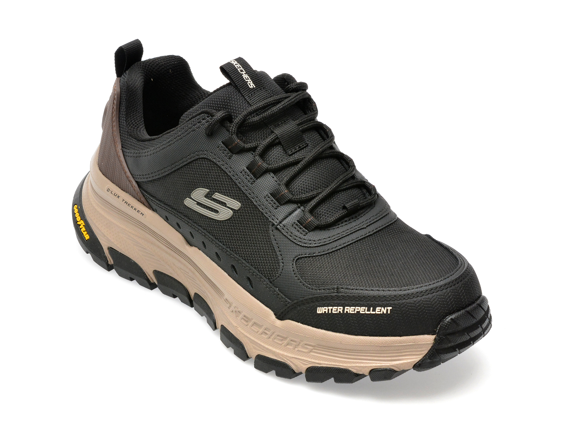 Pantofi SKECHERS negri, D LUX TREKKER, din piele ecologica barbati 2023-09-21