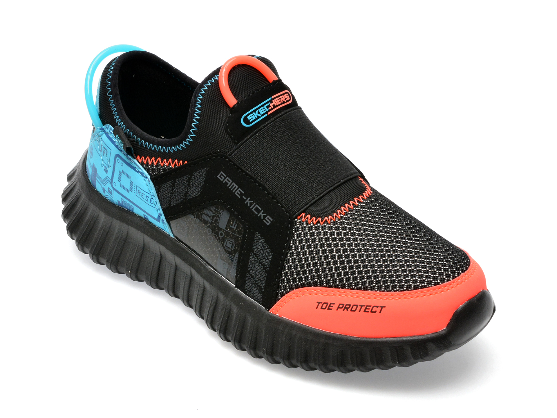 Pantofi SKECHERS negri, DEPTH CHARGE 2.0, din material textil