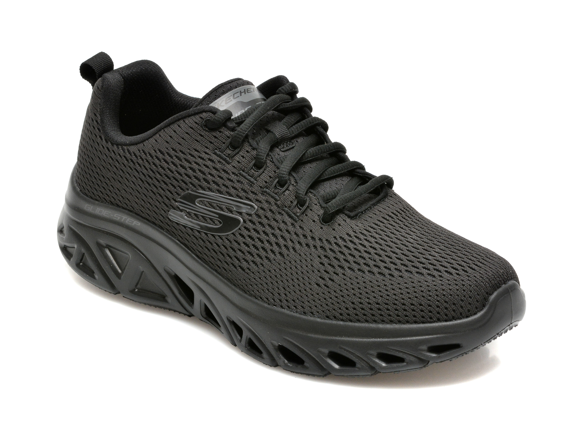 Pantofi SKECHERS negri, GLIDE-STEP SPORT, din piele ecologica Skechers