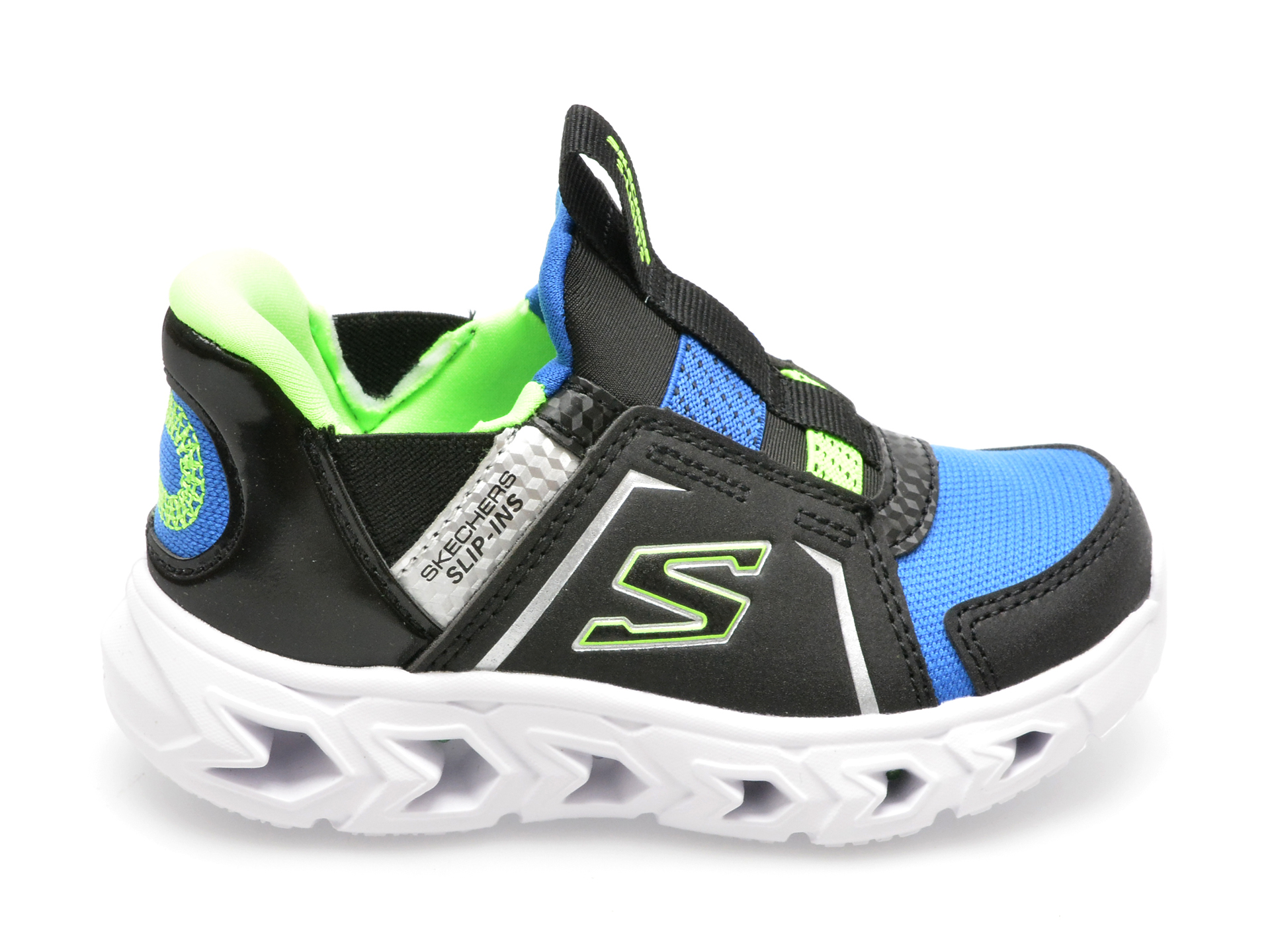 Pantofi SKECHERS negri, HYPNO-FLASH 2.0, din piele ecologica