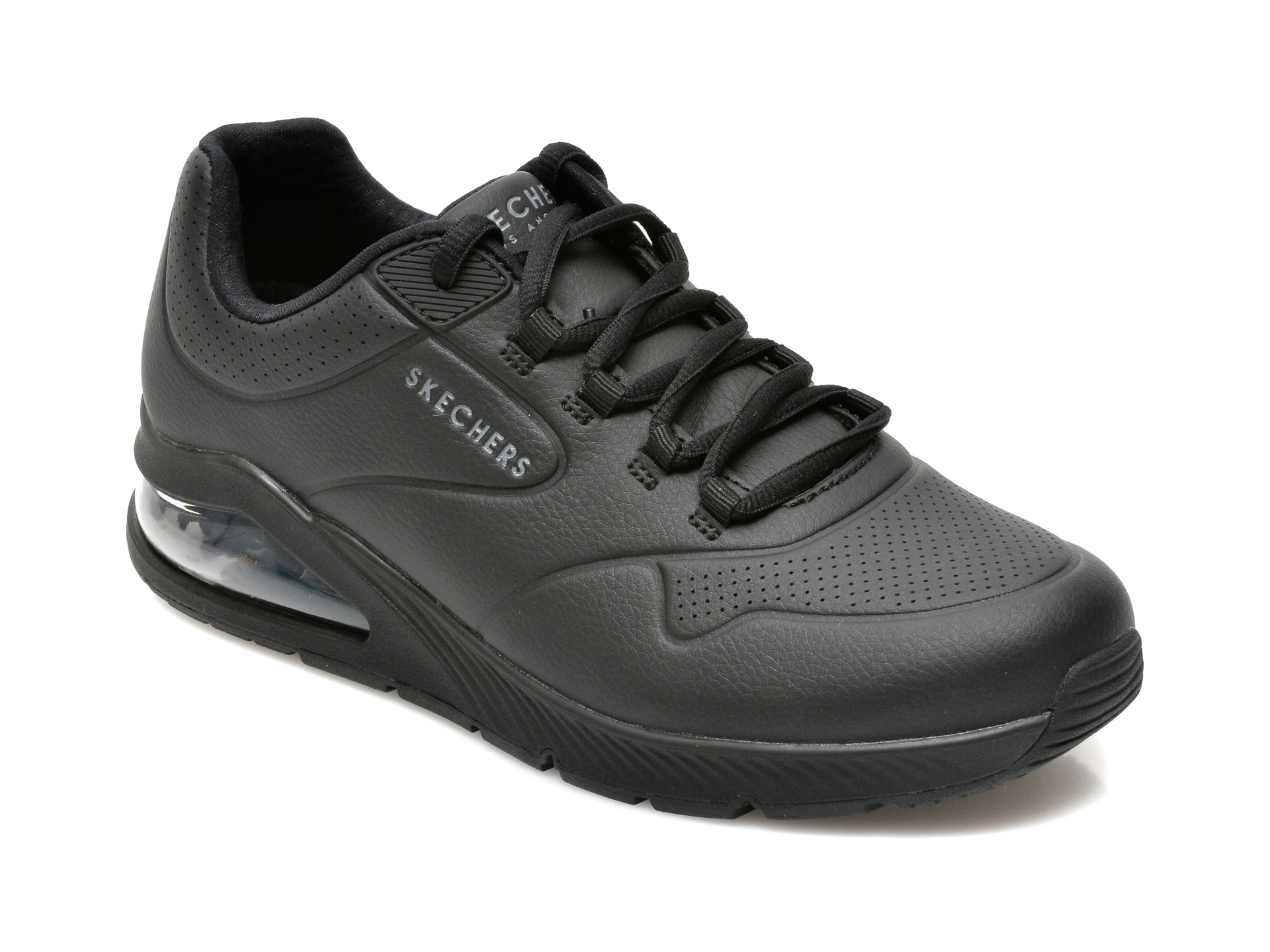 Pantofi SKECHERS negri, UNO 2, din piele ecologica Skechers imagine noua