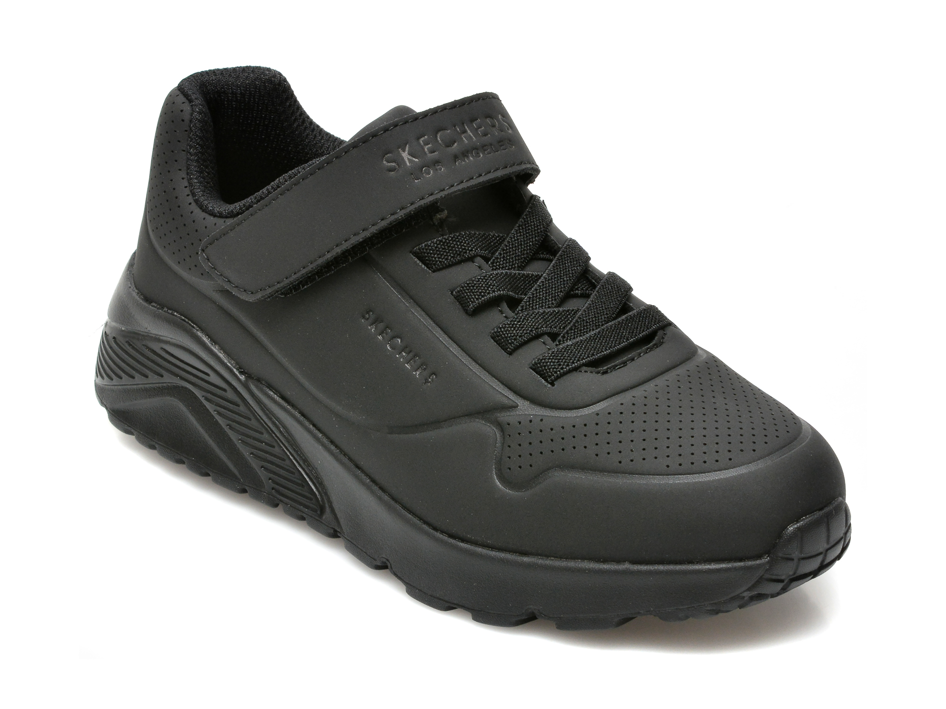 Pantofi SKECHERS negri, UNO LITE, din piele ecologica Skechers imagine reduceri