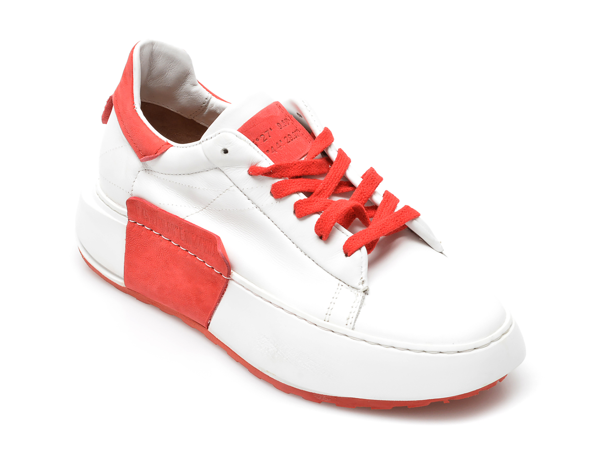 Pantofi sport A.S. 98 albi, A87101, din piele naturala A.S. 98 imagine noua 2022
