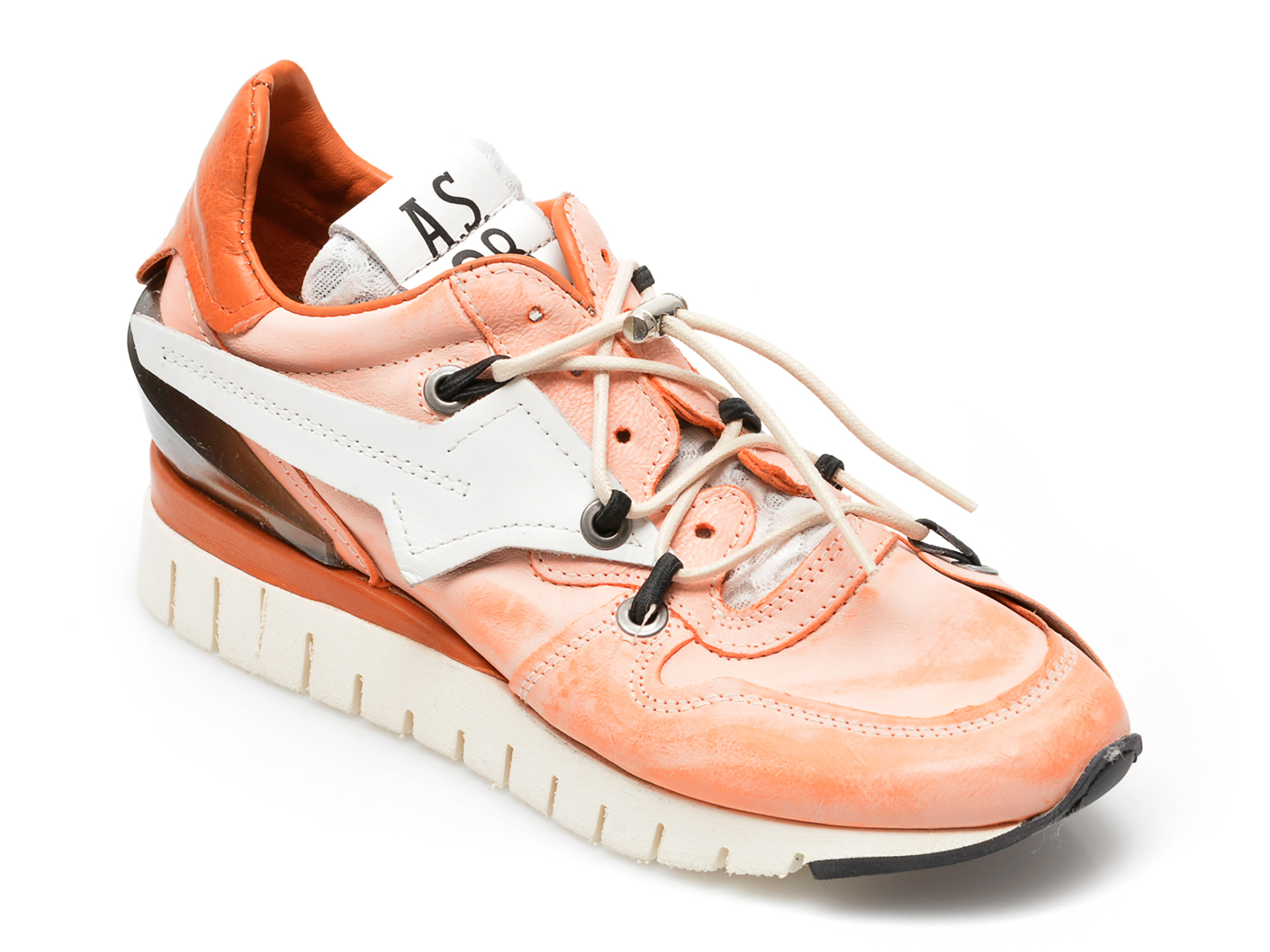 Pantofi sport A.S. 98 portocalii, A13101, din piele naturala /femei/pantofi imagine noua