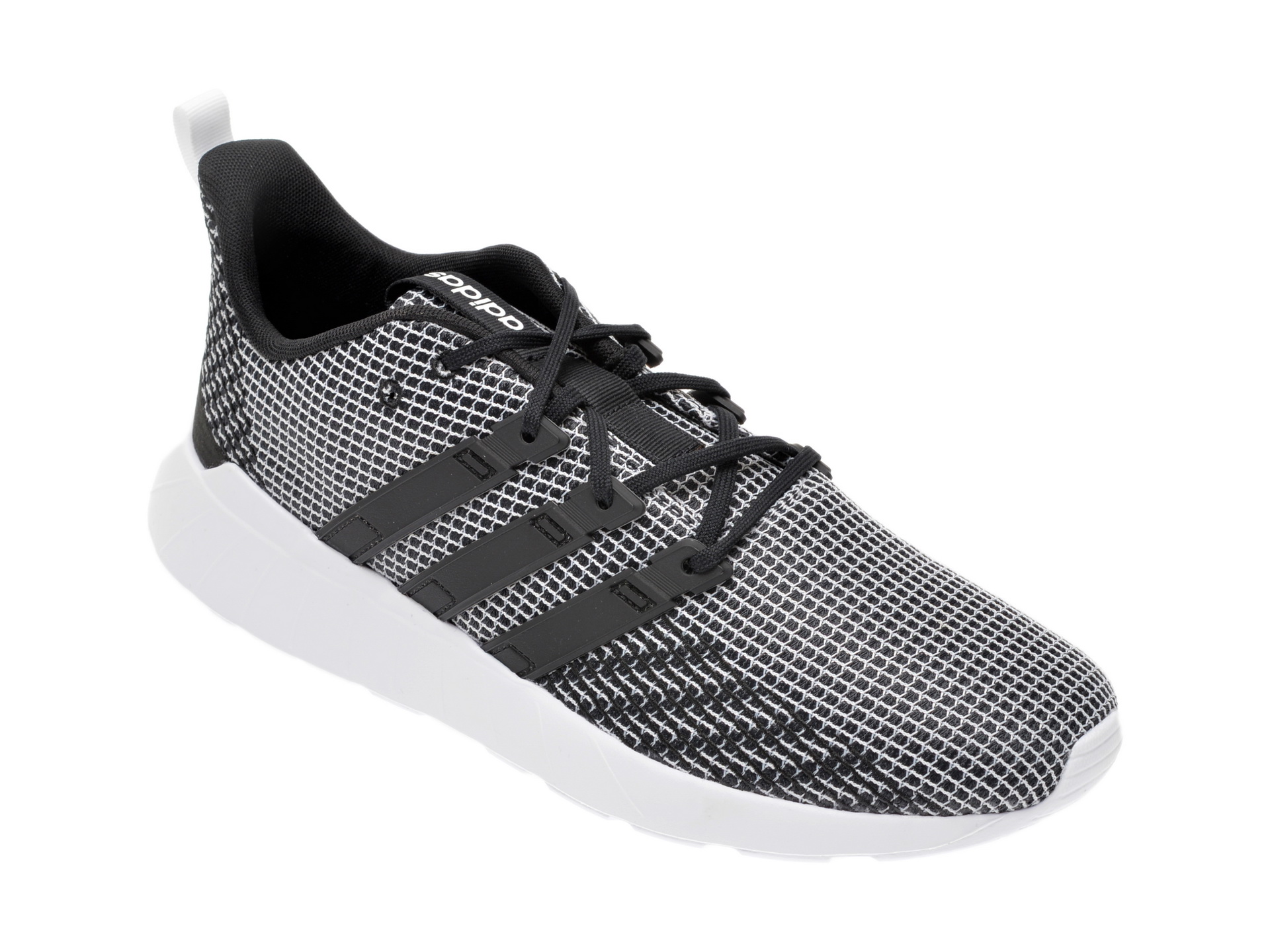 Pantofi sport ADIDAS alb-negru, Questar Flow, din material textil
