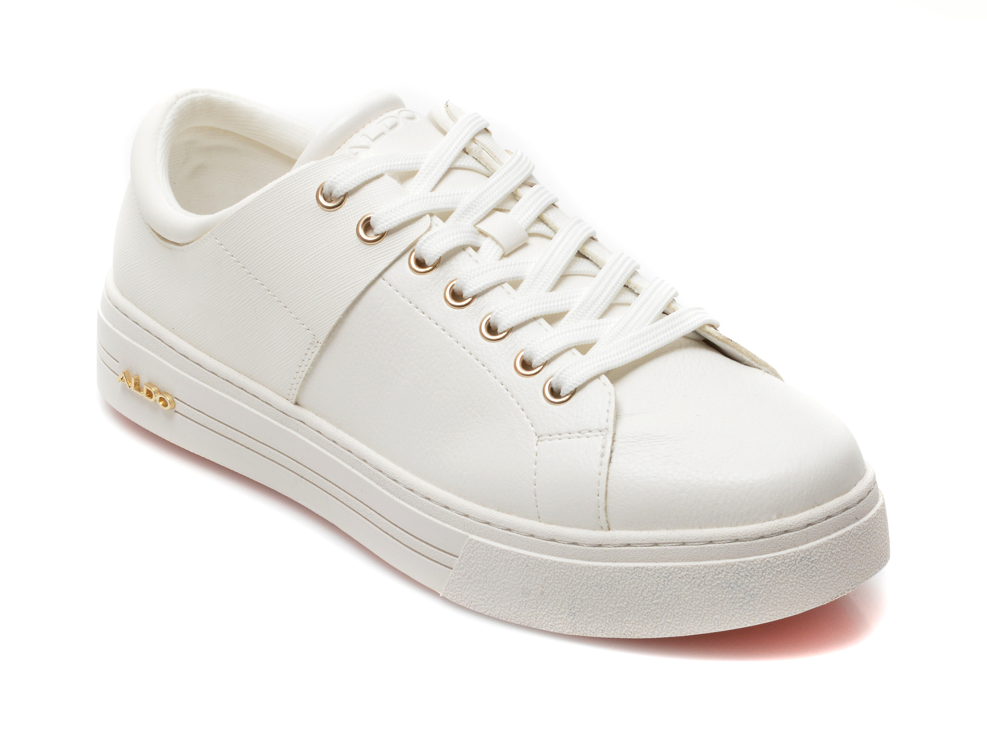Pantofi sport ALDO albi, AGASSI100, din piele ecologica Aldo