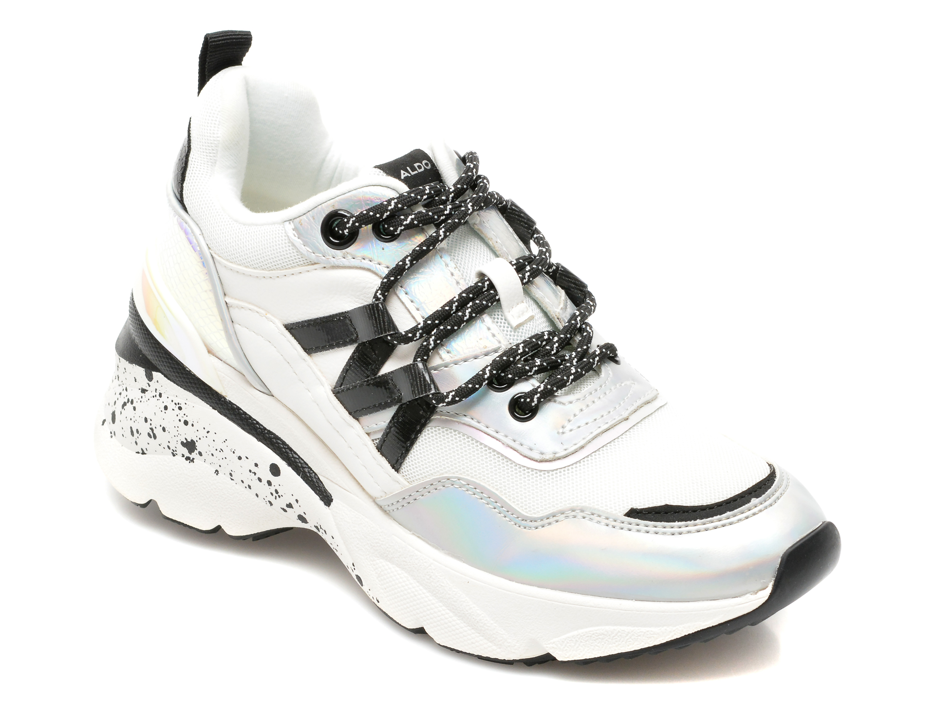 Pantofi sport ALDO argintii, THALIRI962, din material textil si piele ecologica Aldo imagine noua