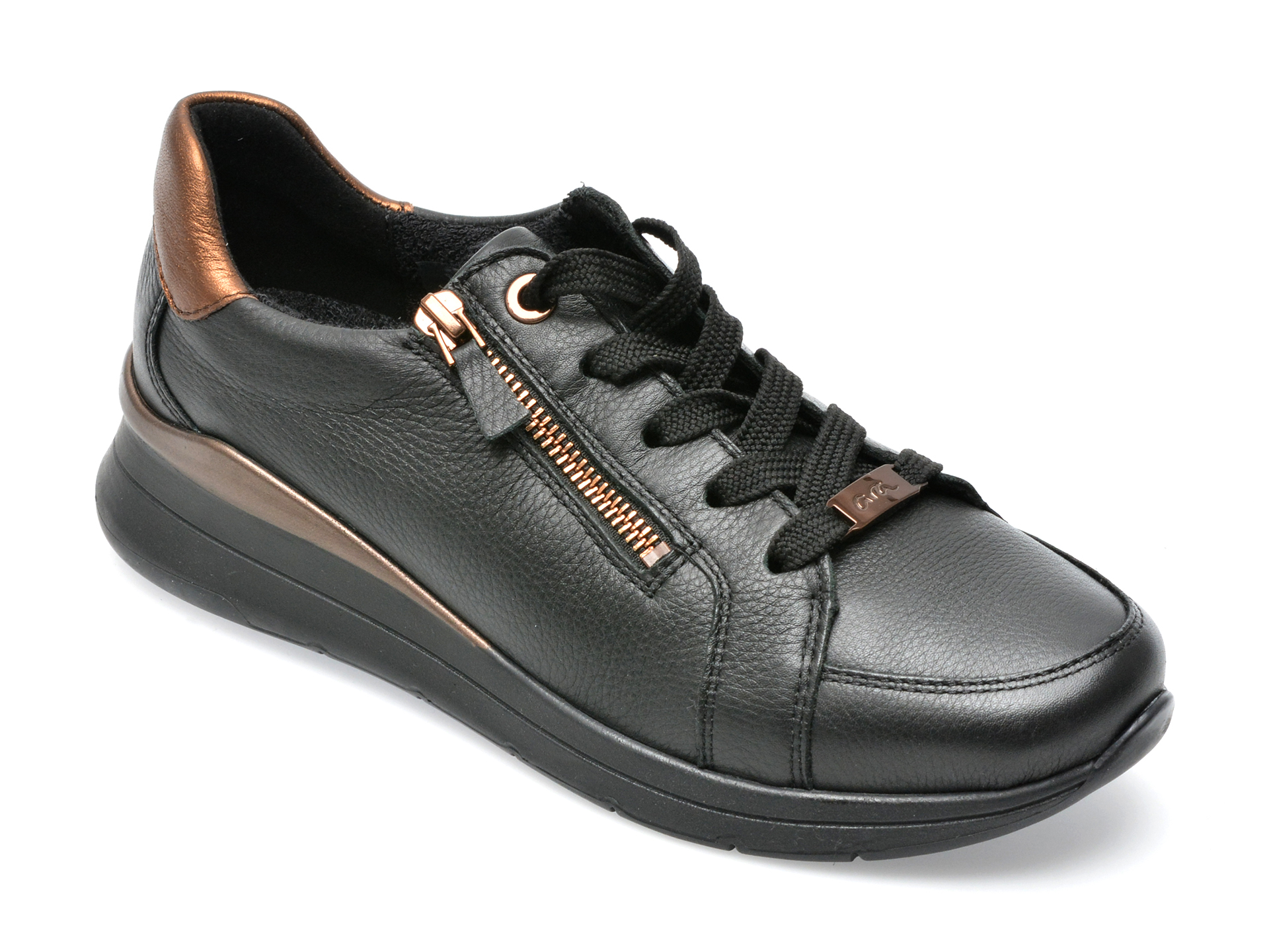 Pantofi sport ARA negri, 37717, din piele naturala /femei/pantofi imagine noua