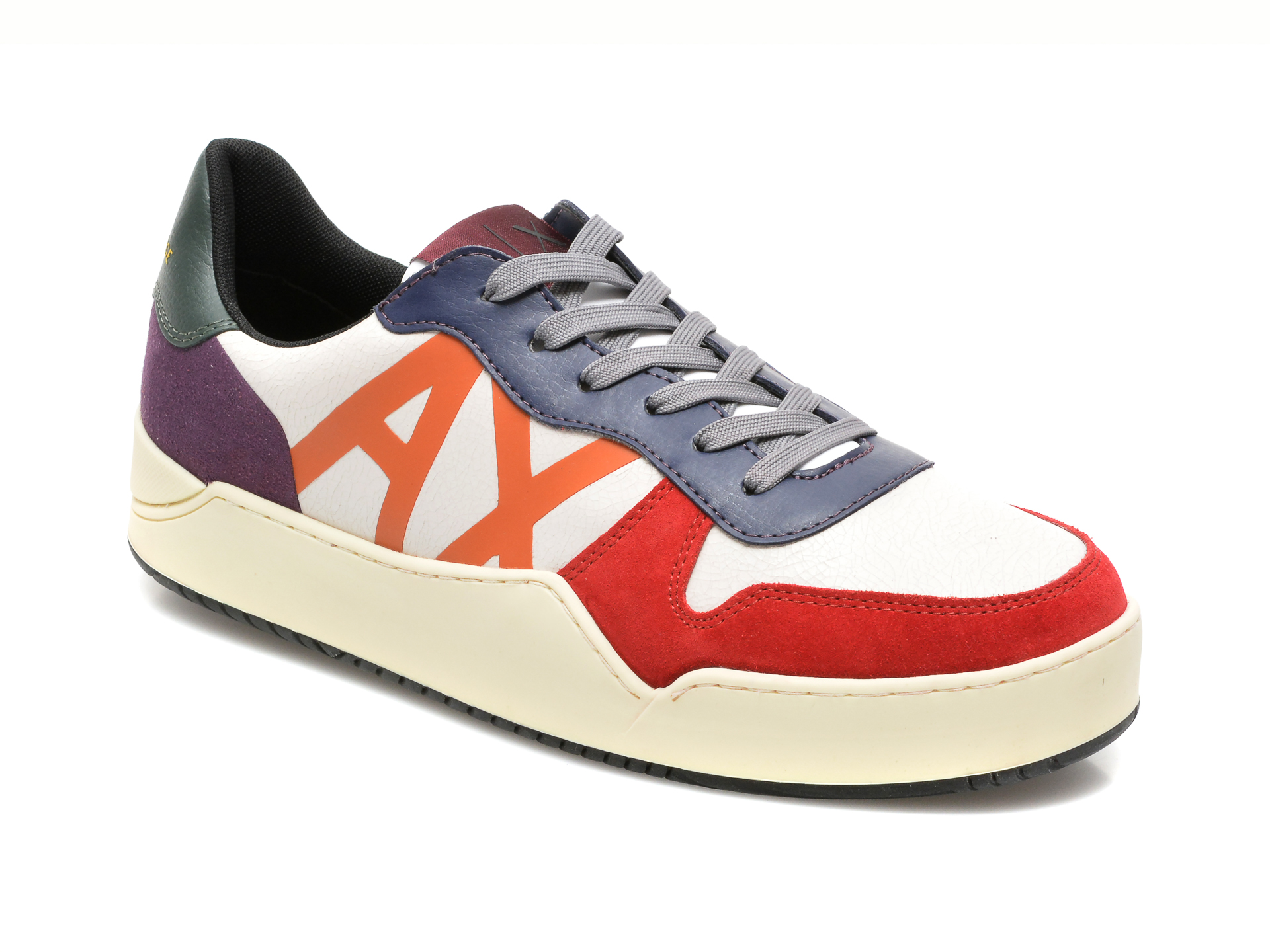 Pantofi sport ARMANI EXCHANGE multicolori, XUX115, din piele naturala