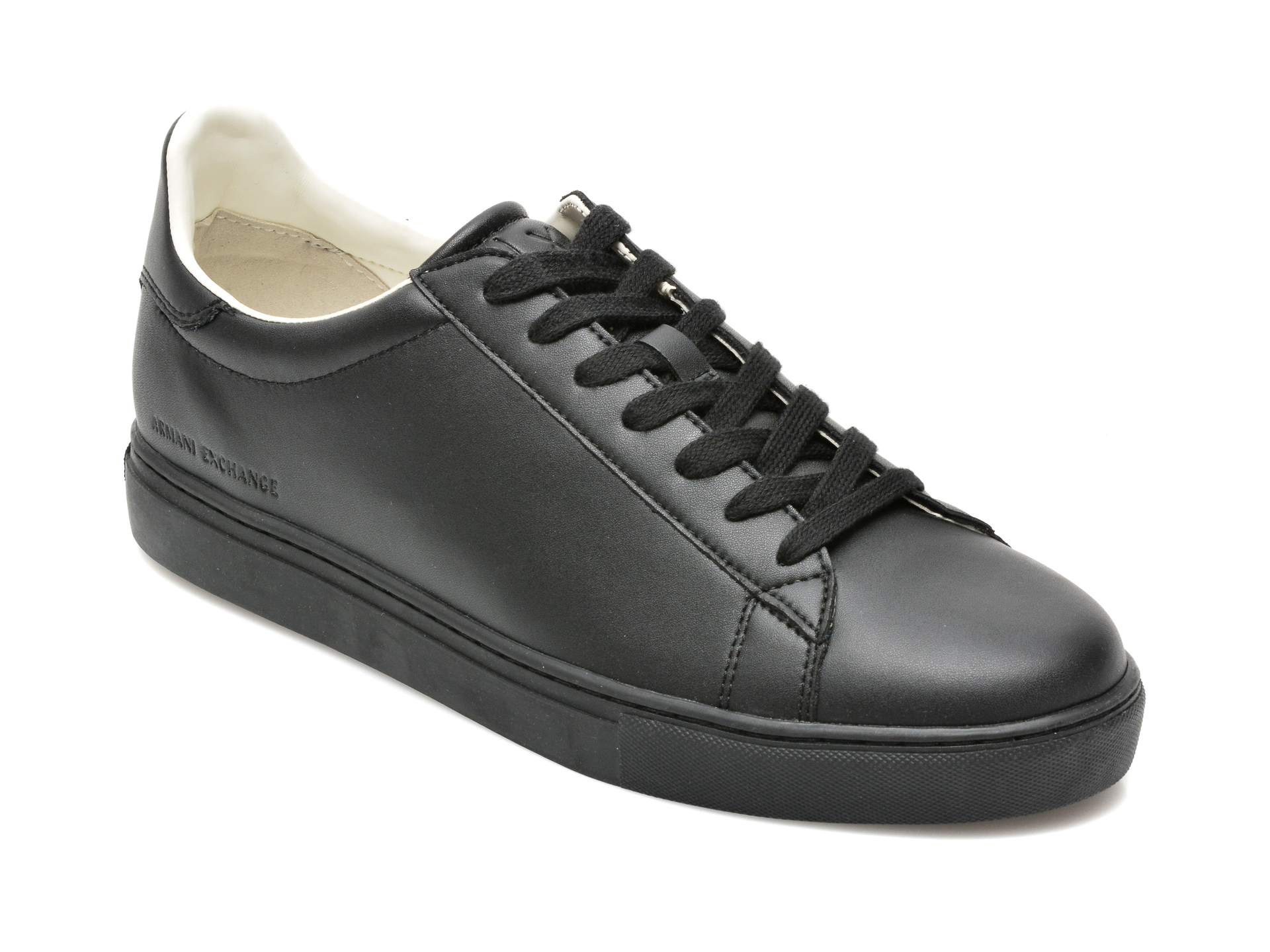 Pantofi sport ARMANI EXCHANGE negri, XUX001, din piele naturala Armani Exchange imagine reduceri