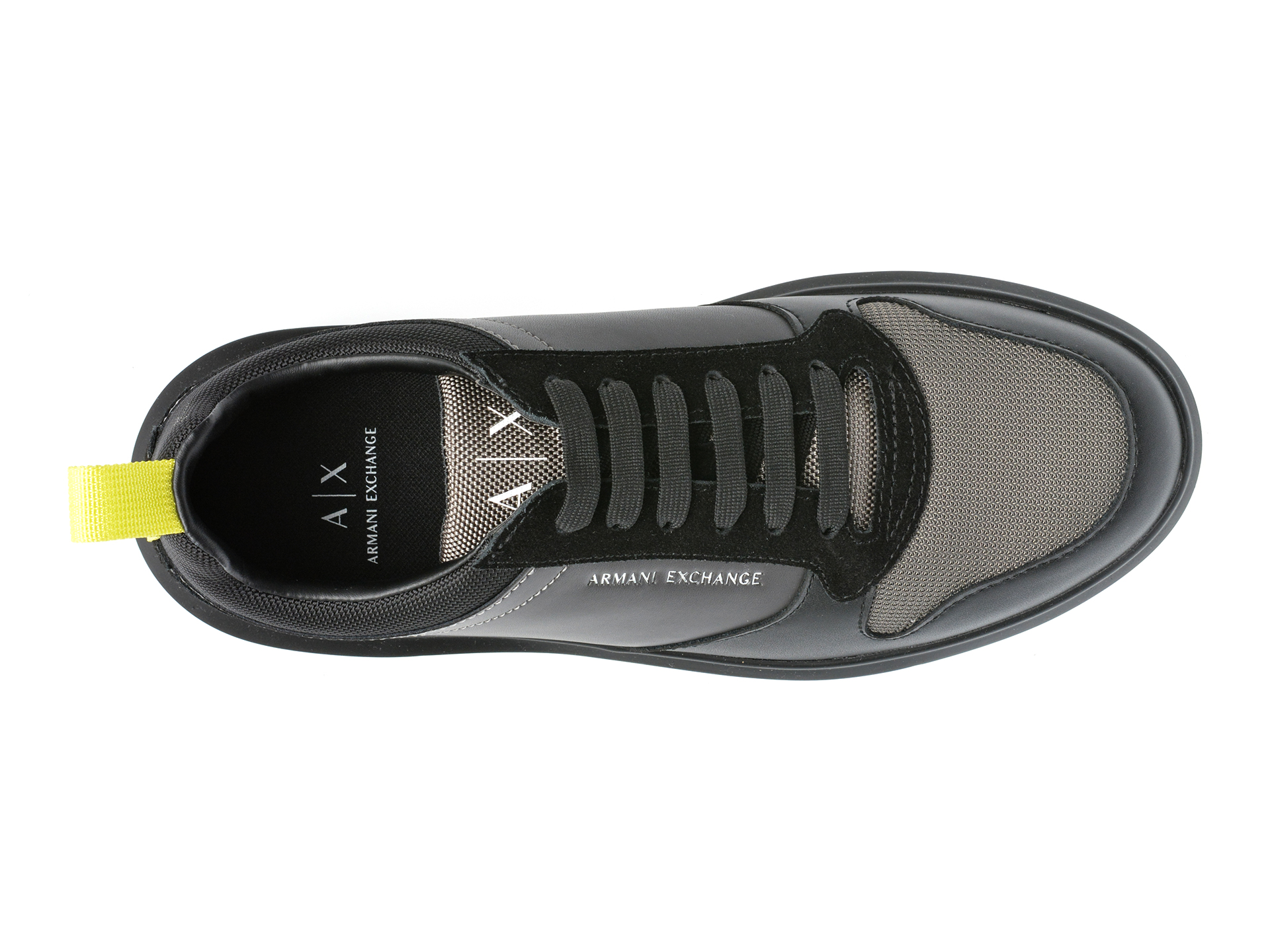 Poze Pantofi sport ARMANI EXCHANGE negri, XUX122, din material textil si piele naturala Tezyo