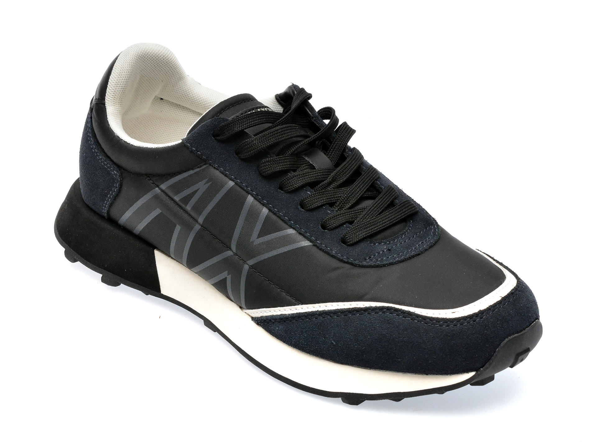 Pantofi sport ARMANI EXCHANGE negri, XUX157, din material textil