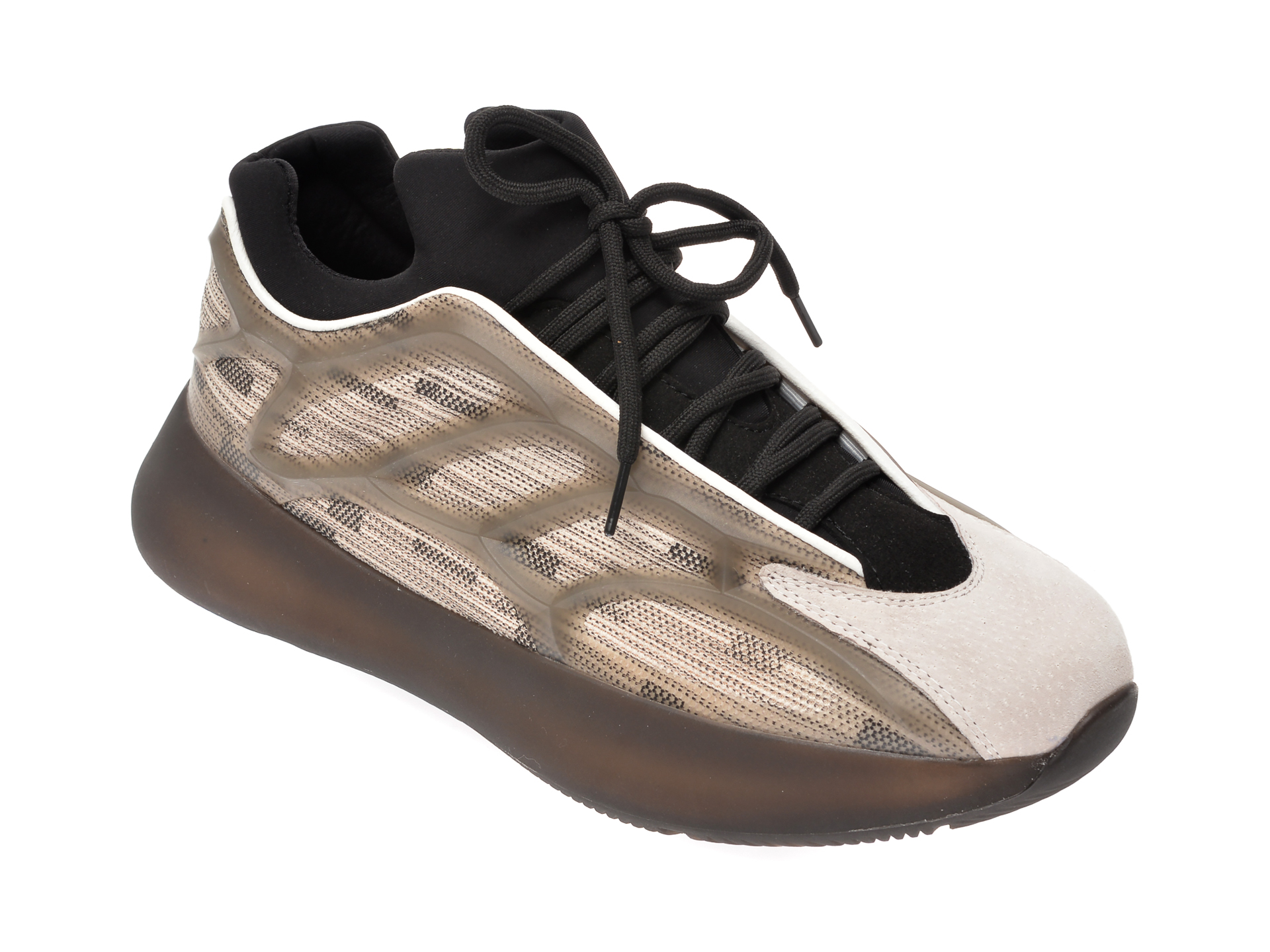Pantofi sport BITE THE BULLET gri, 1010, din material textil si piele naturala