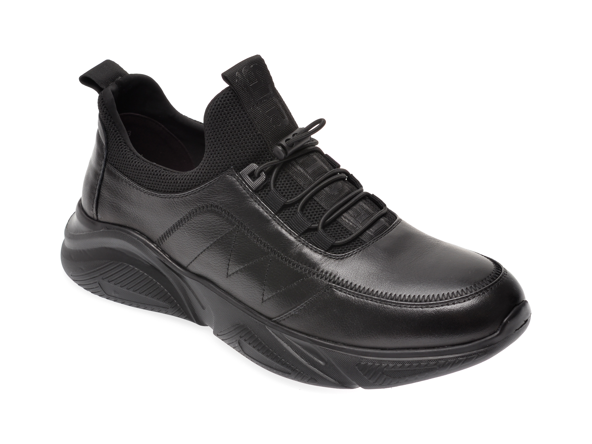 Pantofi sport BITE THE BULLET negri, G9571, din piele naturala