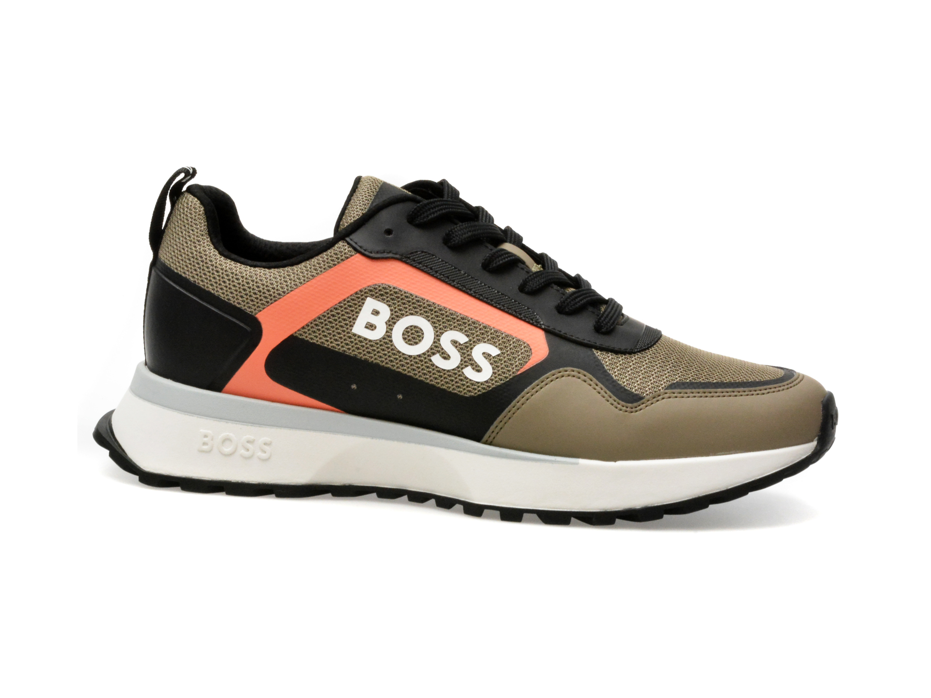 Pantofi Sport Boss Kaki, 73001, Din Piele Ecologica