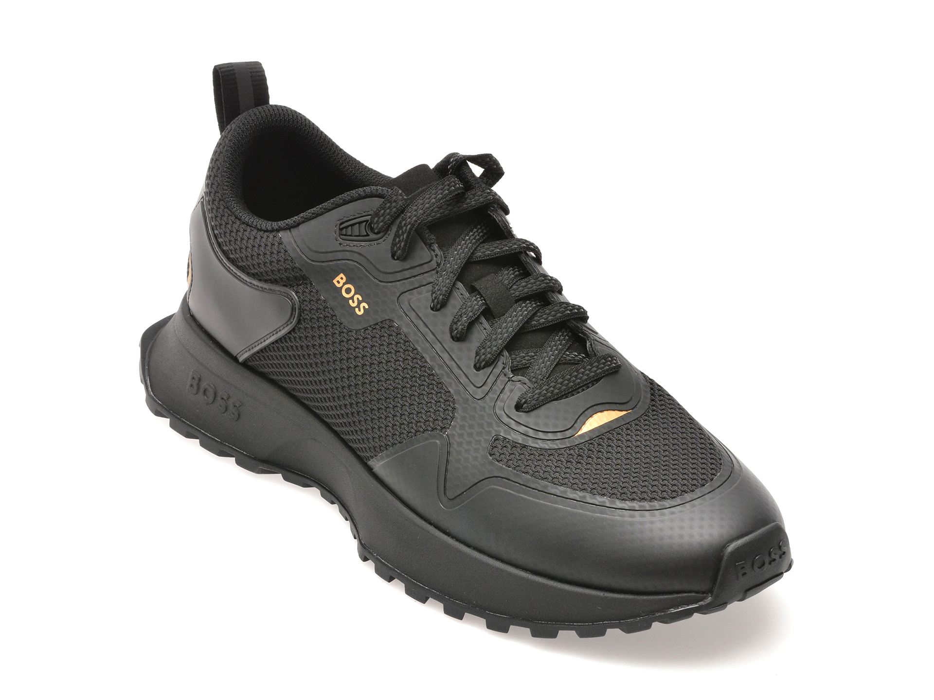 Pantofi sport BOSS negri, 3195, din material textil