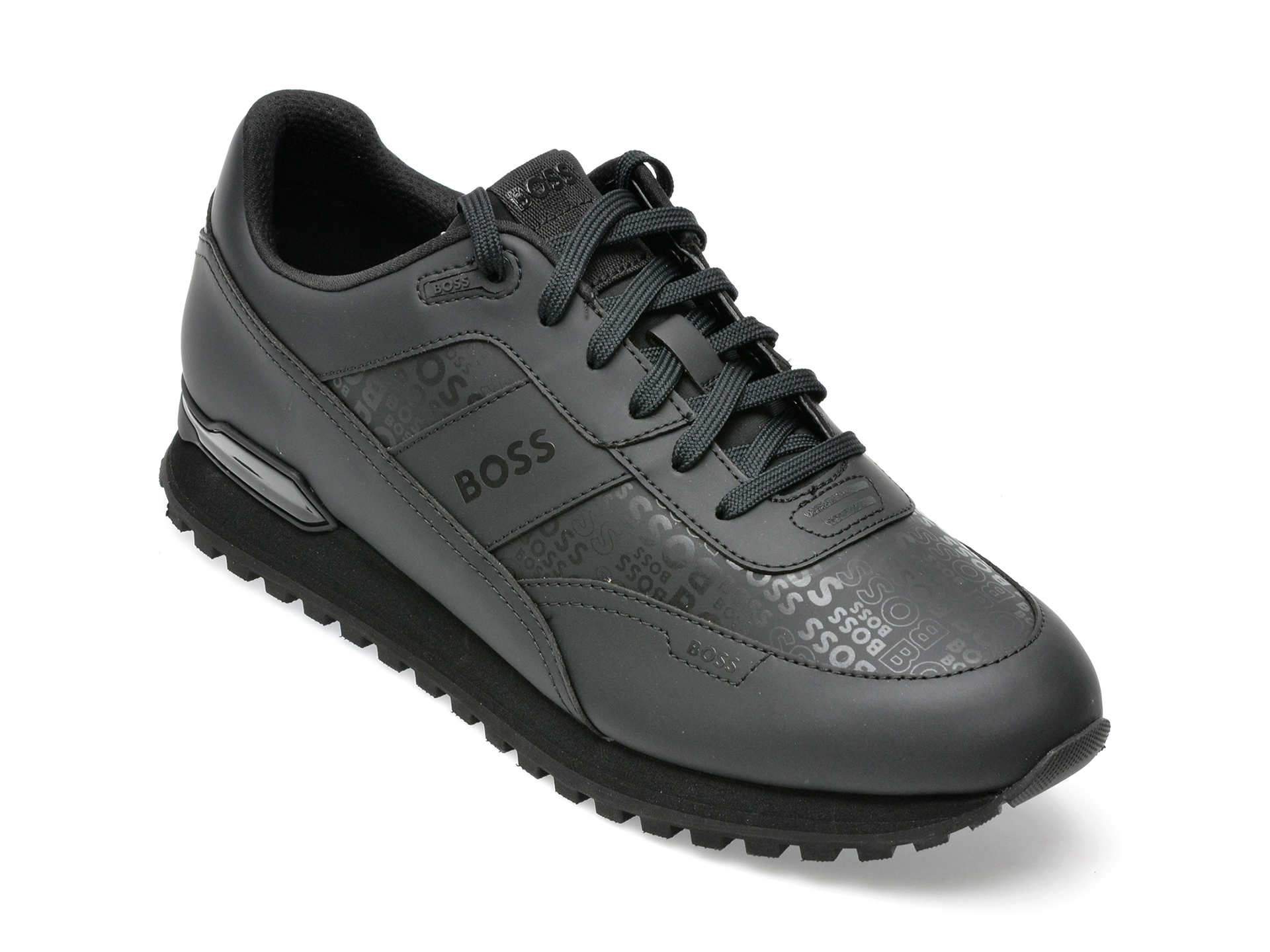 Pantofi sport BOSS negri, 3223, din piele ecologica