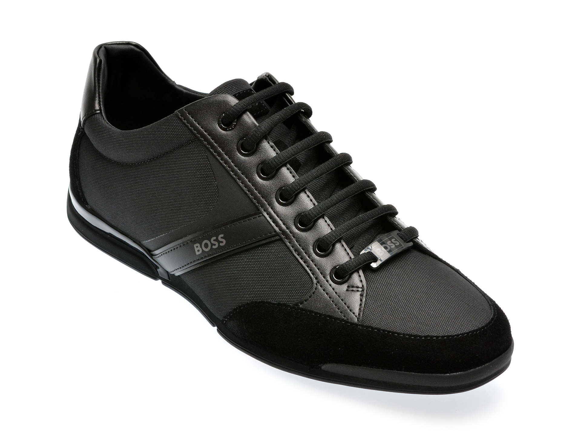 Pantofi sport BOSS negri, 8265, din material textil