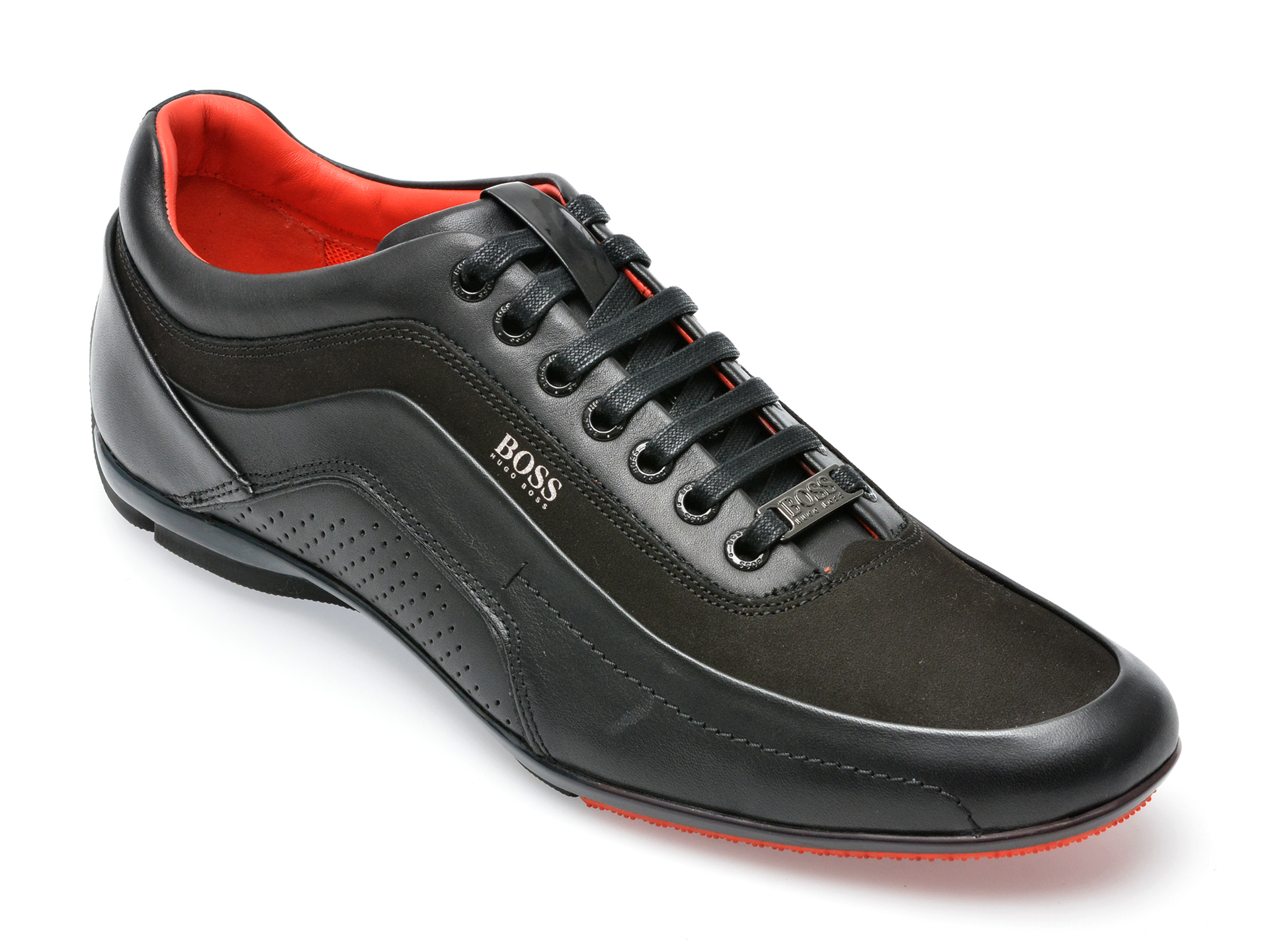 Pantofi sport BOSS negri, 9534, din piele naturala barbati 2023-09-21