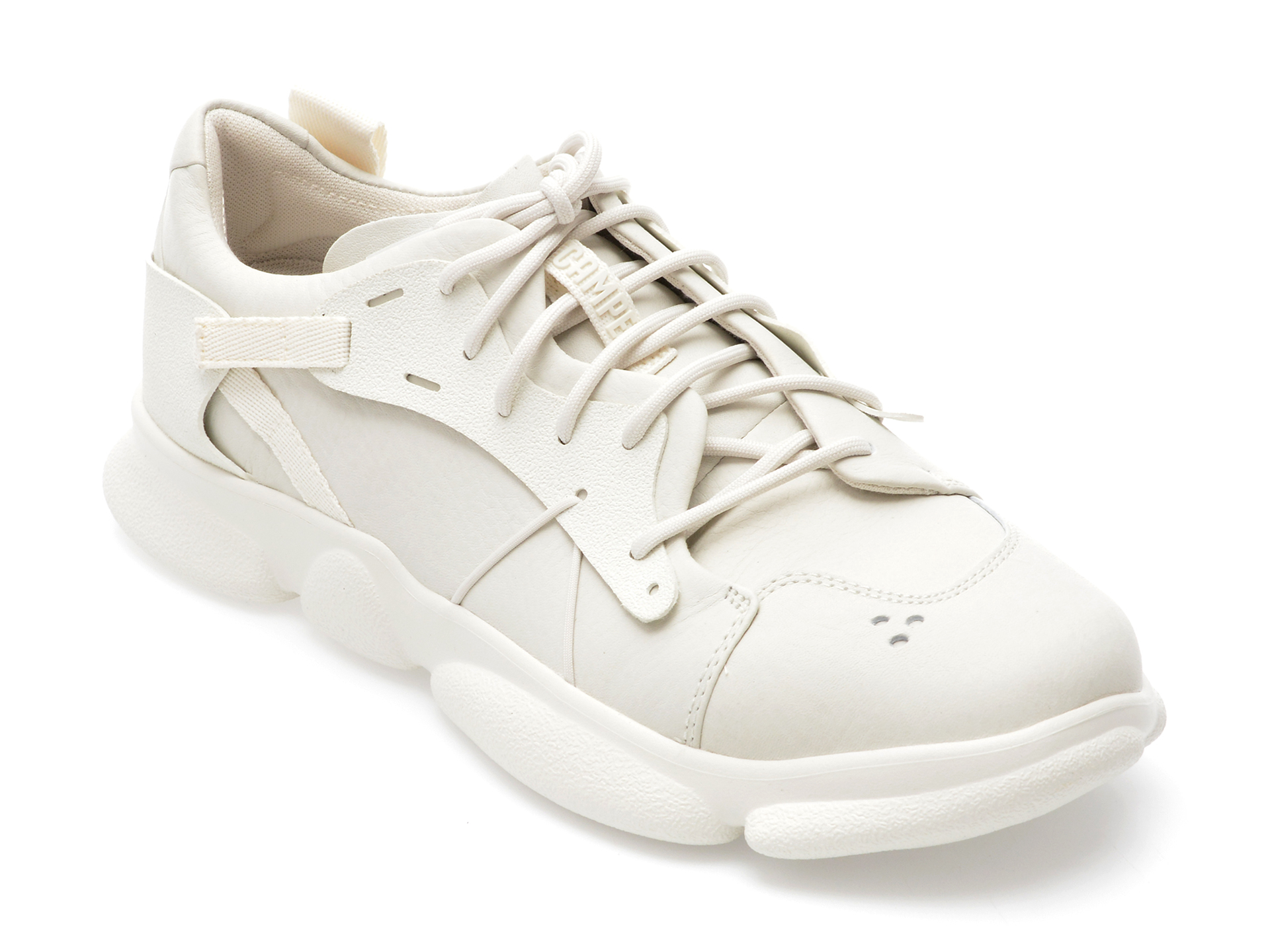 Pantofi sport CAMPER albi, K100845, din piele naturala