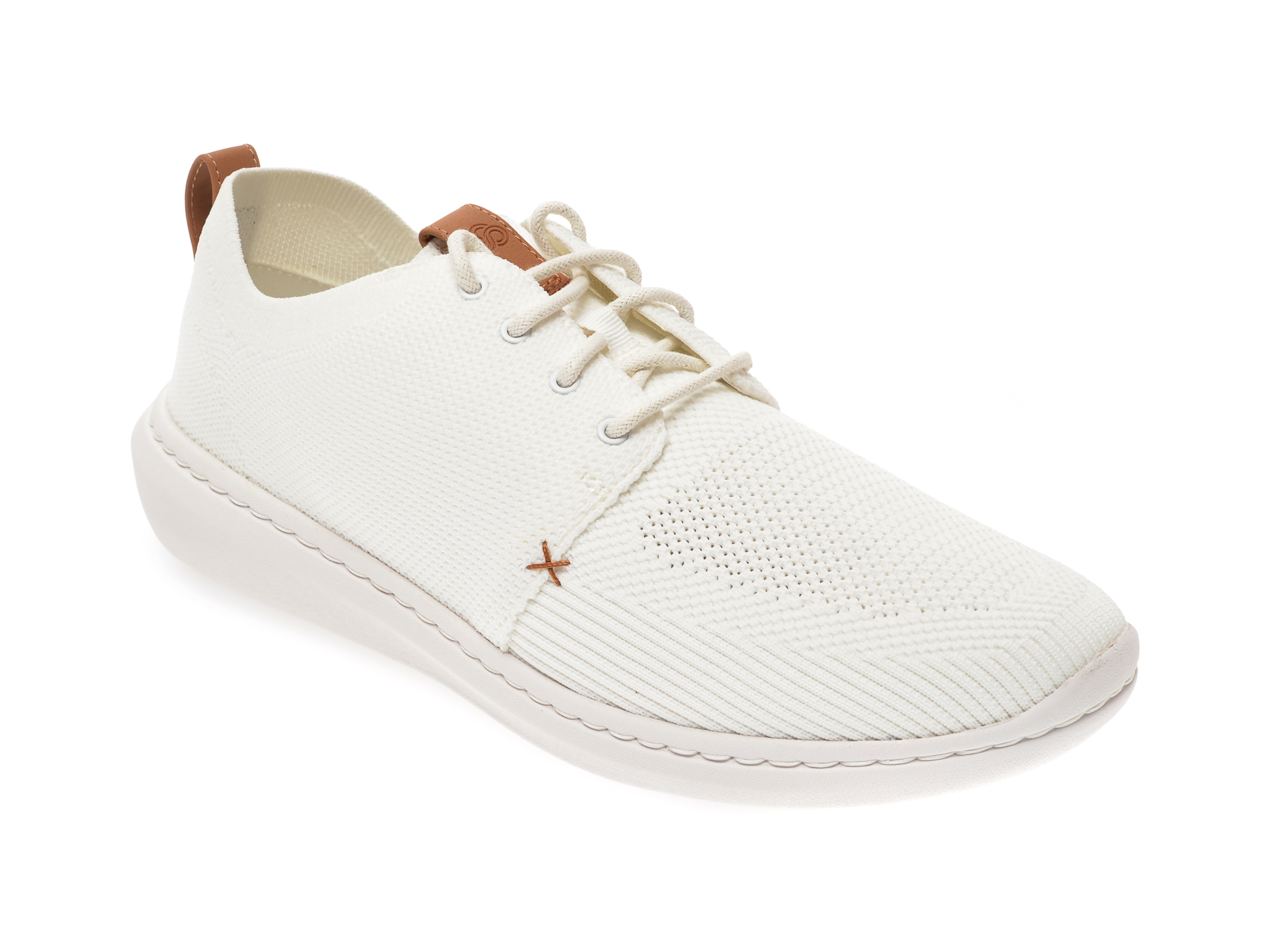 Pantofi sport CLARKS albi, Step Urban Mix, din material textil