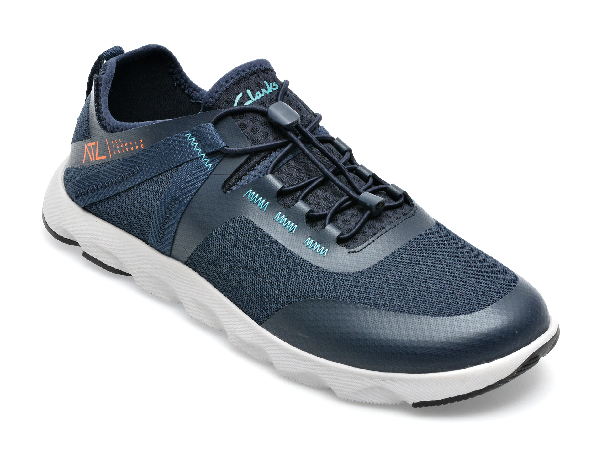 Pantofi sport CLARKS bleumarin, ATLCORO, din material textil