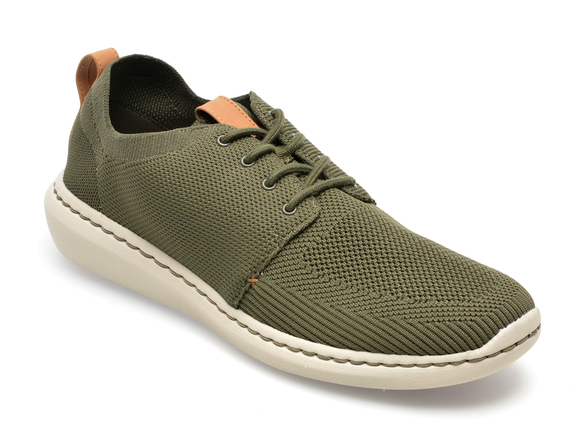 Pantofi sport CLARKS kaki, STEP URBAN MIX-T, din material textil