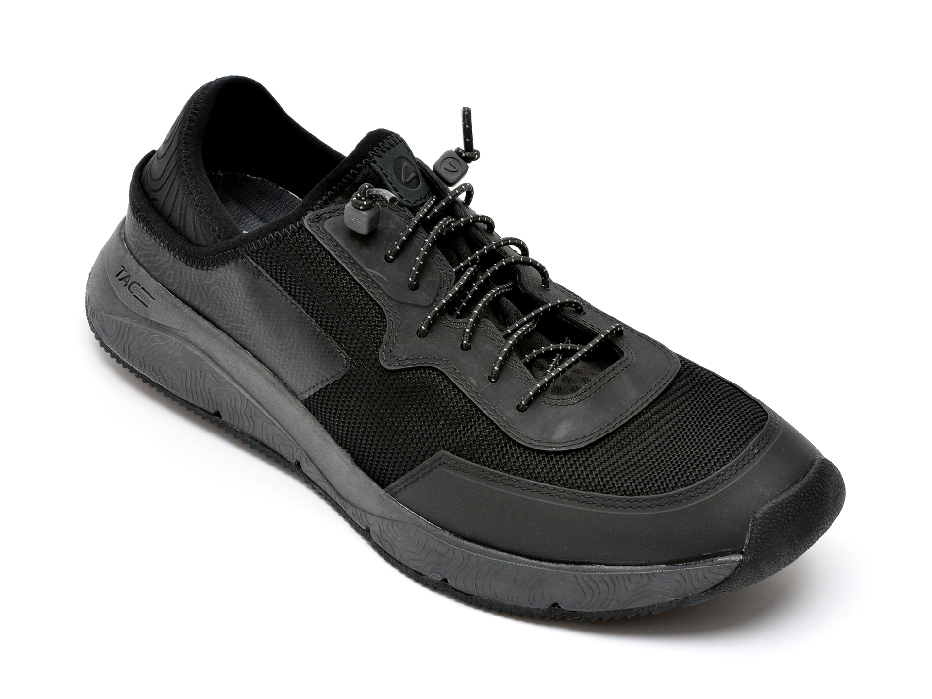 Pantofi sport CLARKS negri, DAVILOW, din material textil