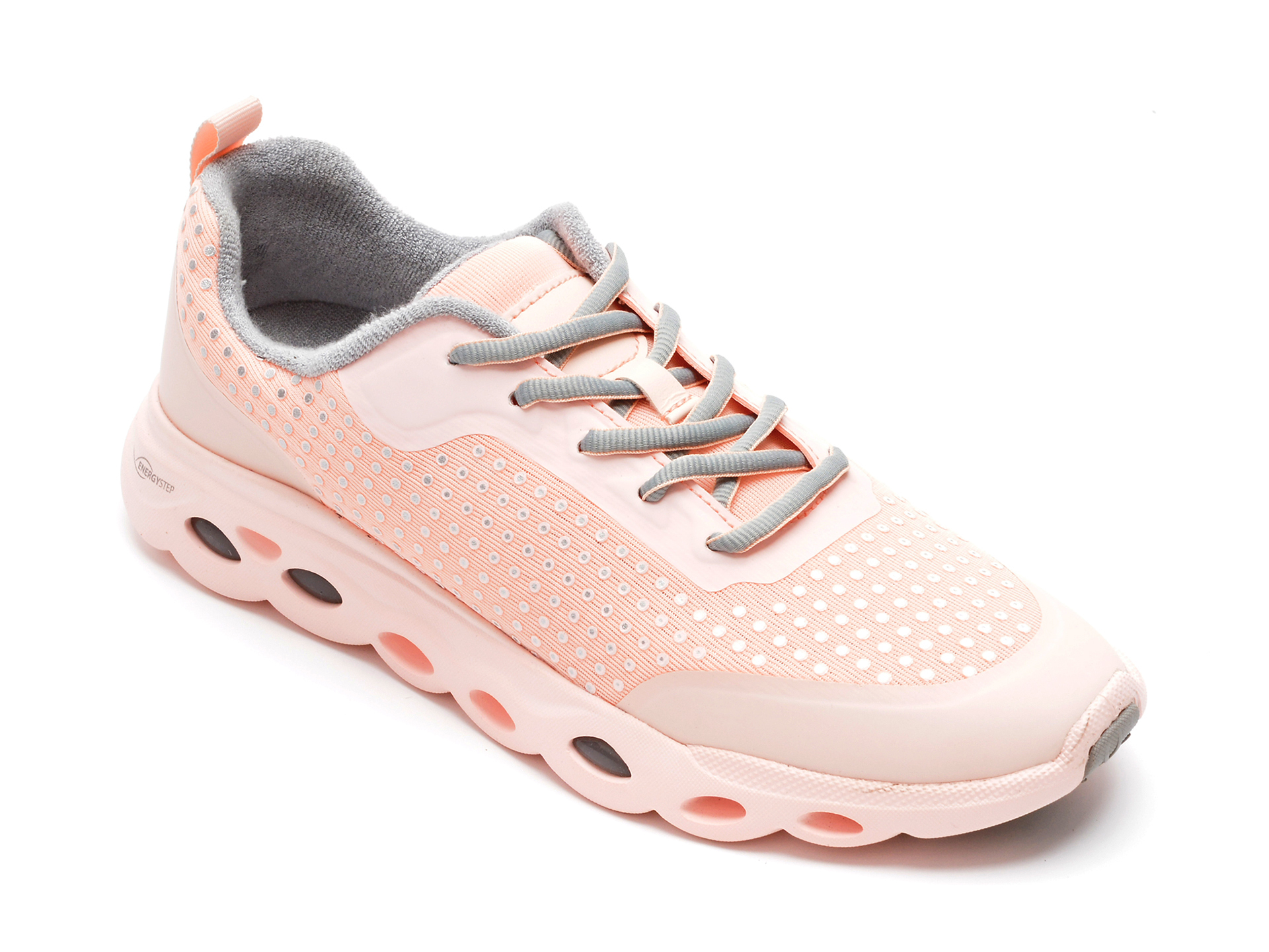 Pantofi sport ENERGYSTEP roz, 12110, din piele ecologica si material textil