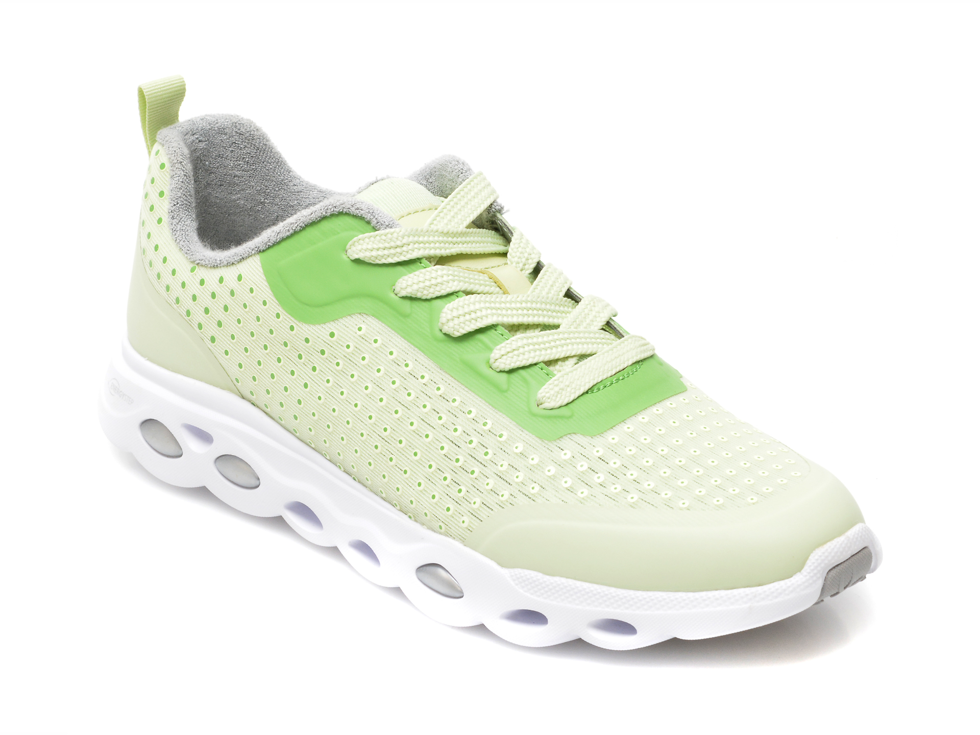 Pantofi sport ENERGYSTEP verzi, 12110, din material textil si piele ecologica