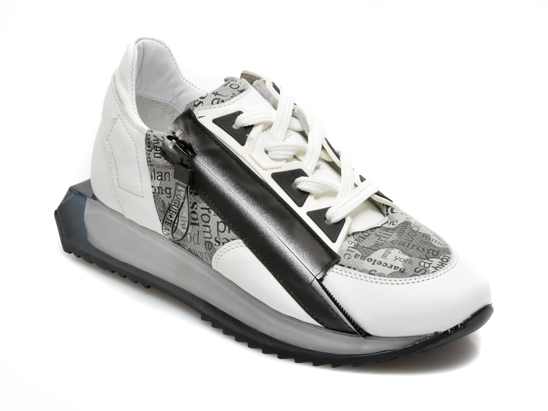 Pantofi sport EPICA albi, 054NY13, din piele naturala Epica imagine reduceri