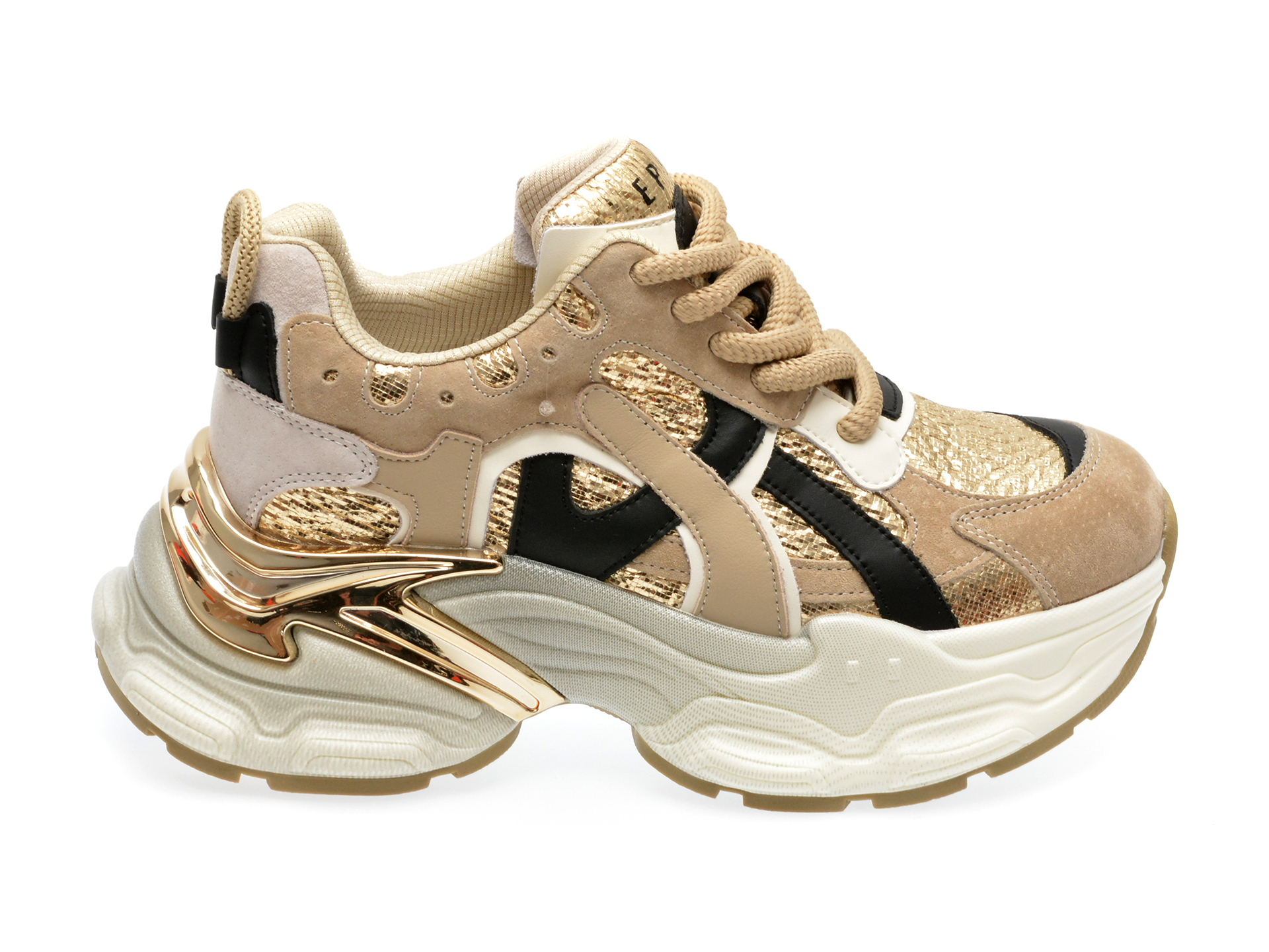 Pantofi sport EPICA aurii, 20262, din material textil