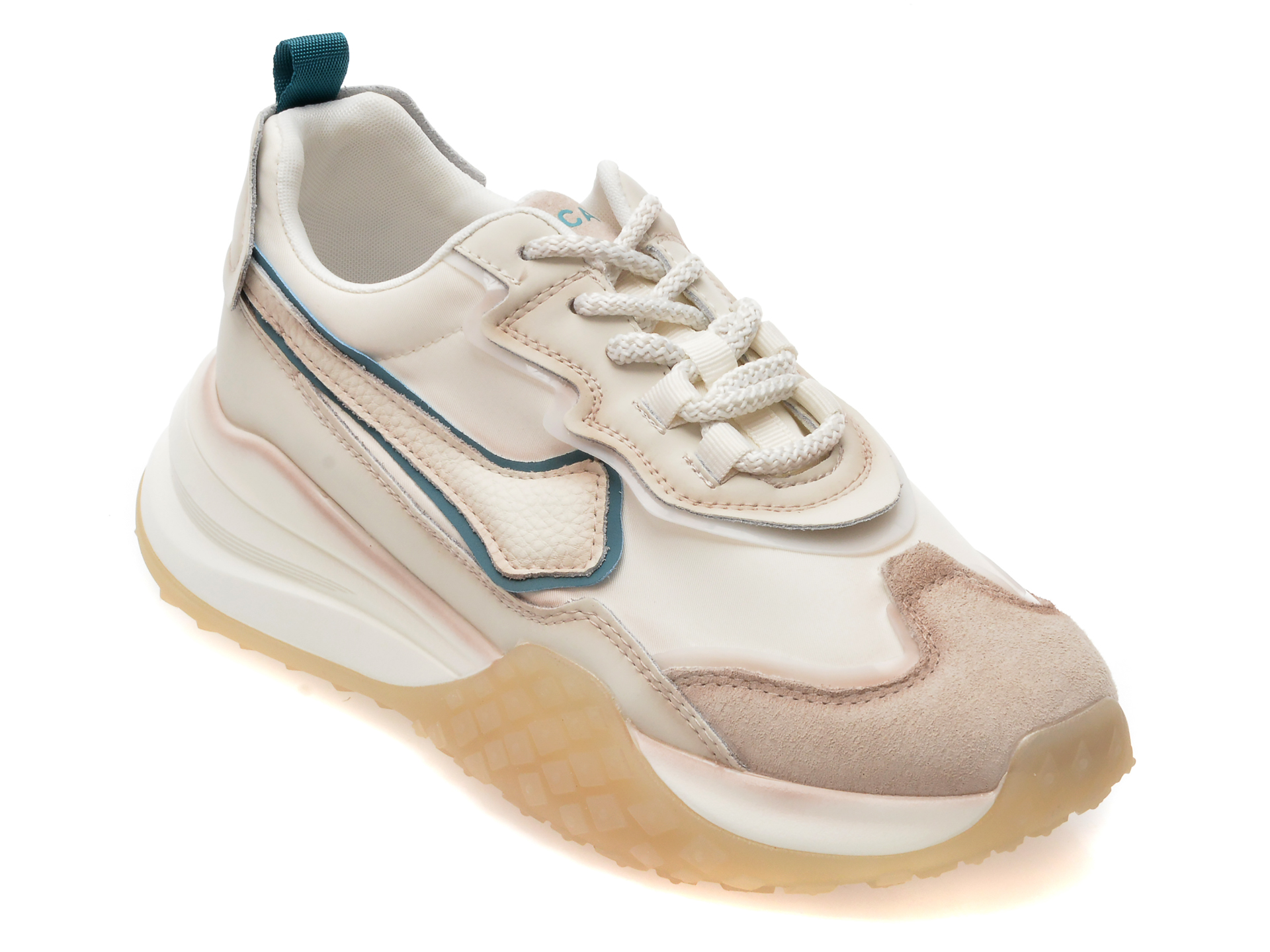 Pantofi sport EPICA bej, 23113, din material textil si piele naturala /femei/pantofi imagine noua