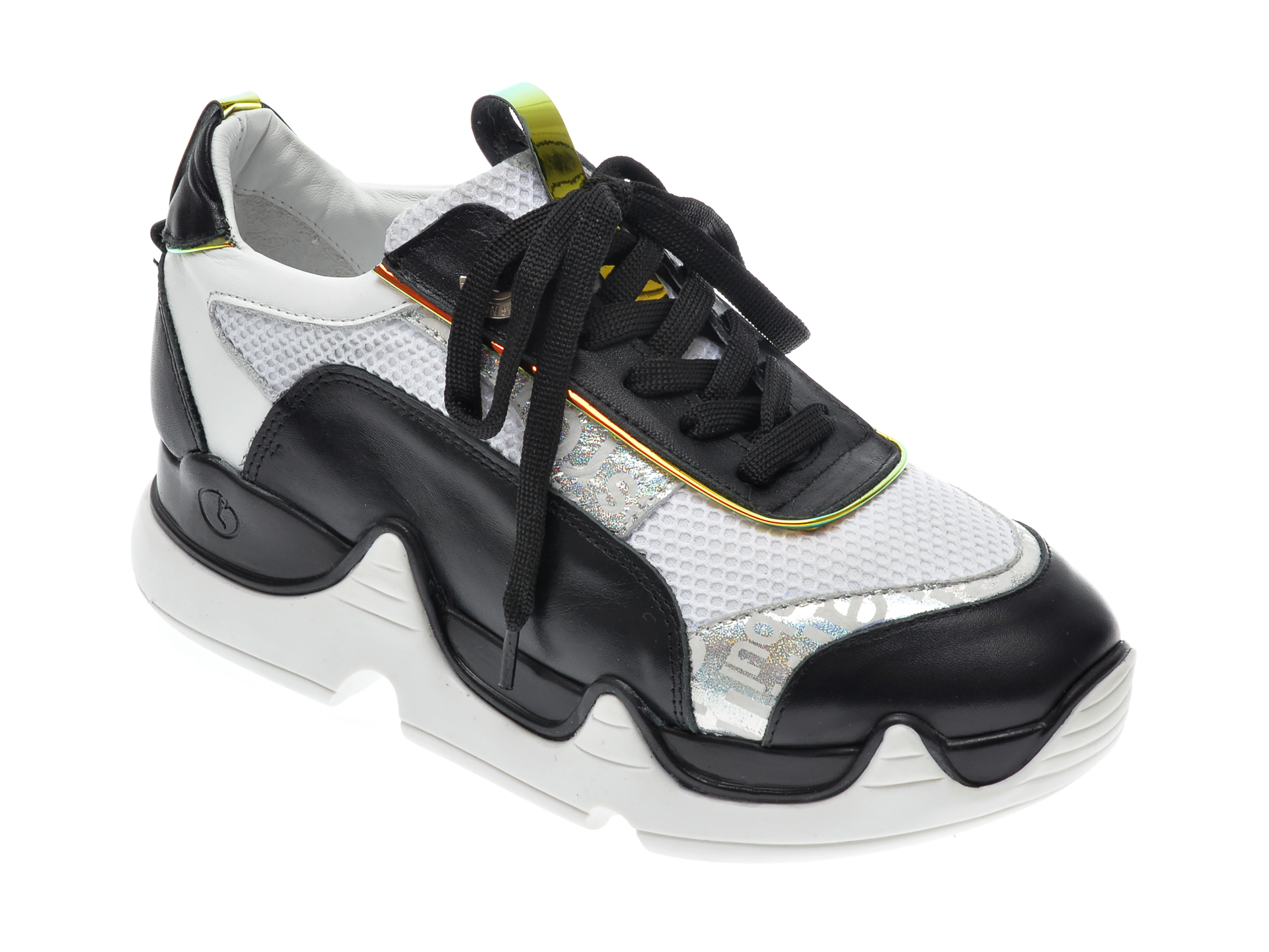 Pantofi sport EPICA negri, 135P164, din piele naturala
