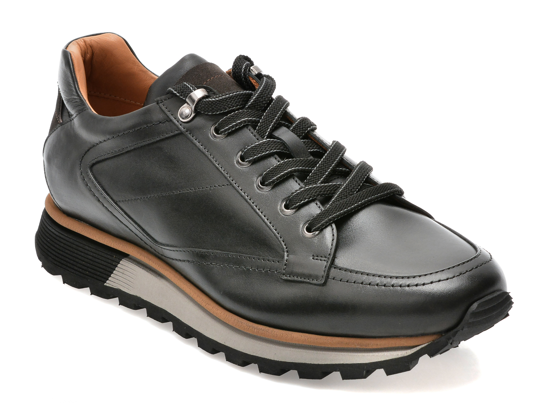 Pantofi sport EPICA negri, 2716, din piele naturala