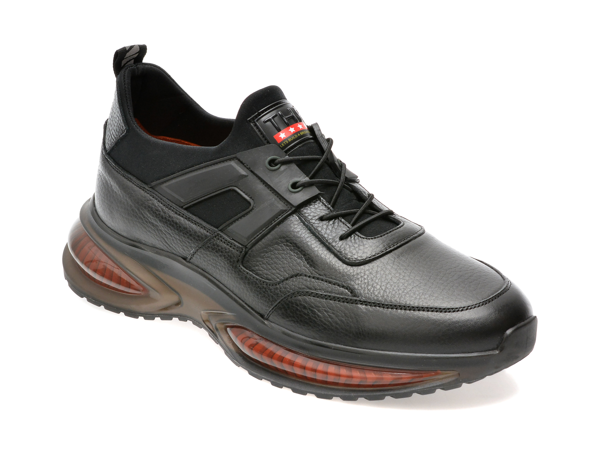 Pantofi sport EPICA negri, 3362, din piele naturala