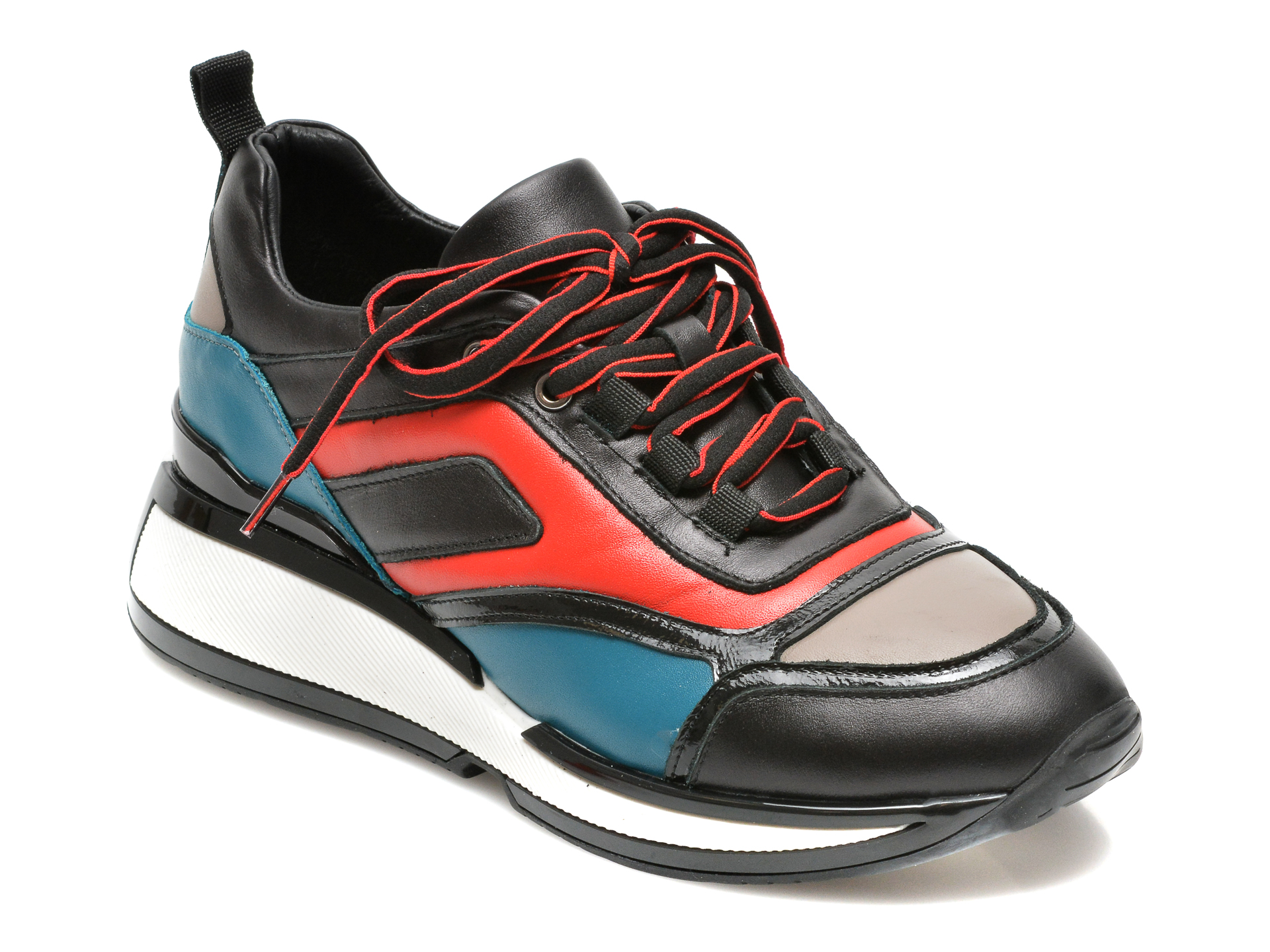 Pantofi sport EPICA negri, 3745060, din piele naturala