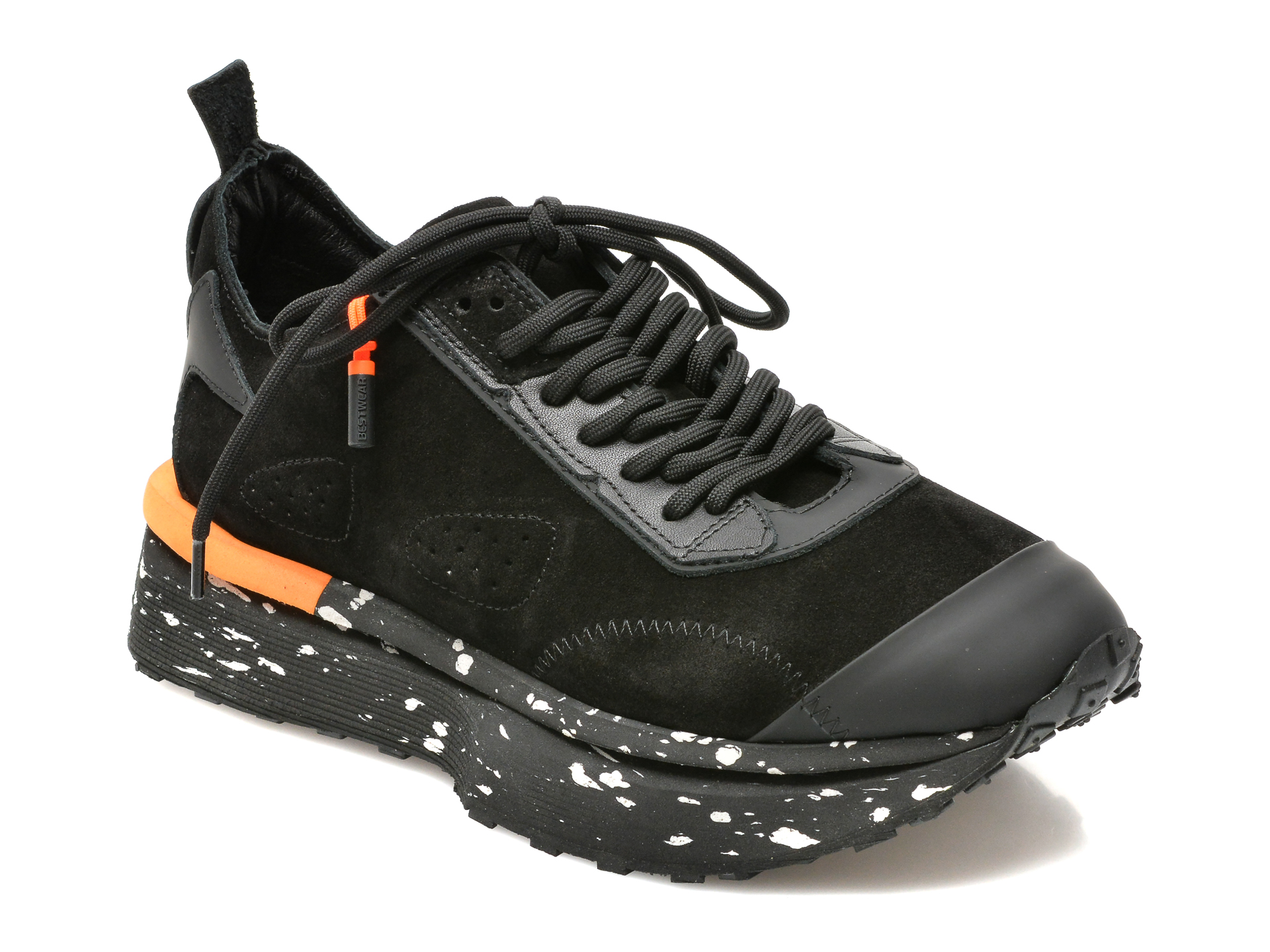 Pantofi sport EPICA negri, 3745191, din piele intoarsa