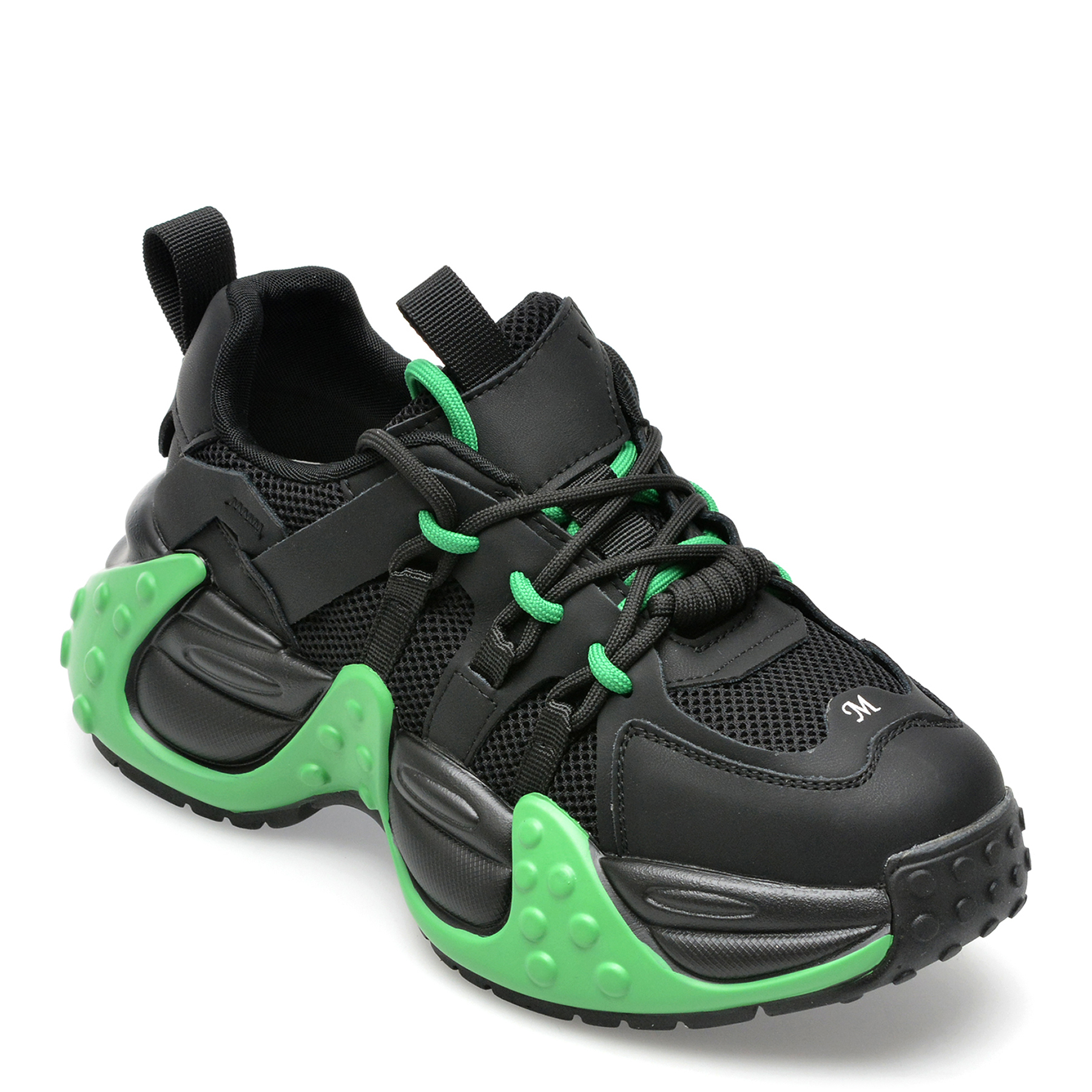 Pantofi sport EPICA negri, 8531, din material textil si piele naturala /femei/pantofi imagine noua