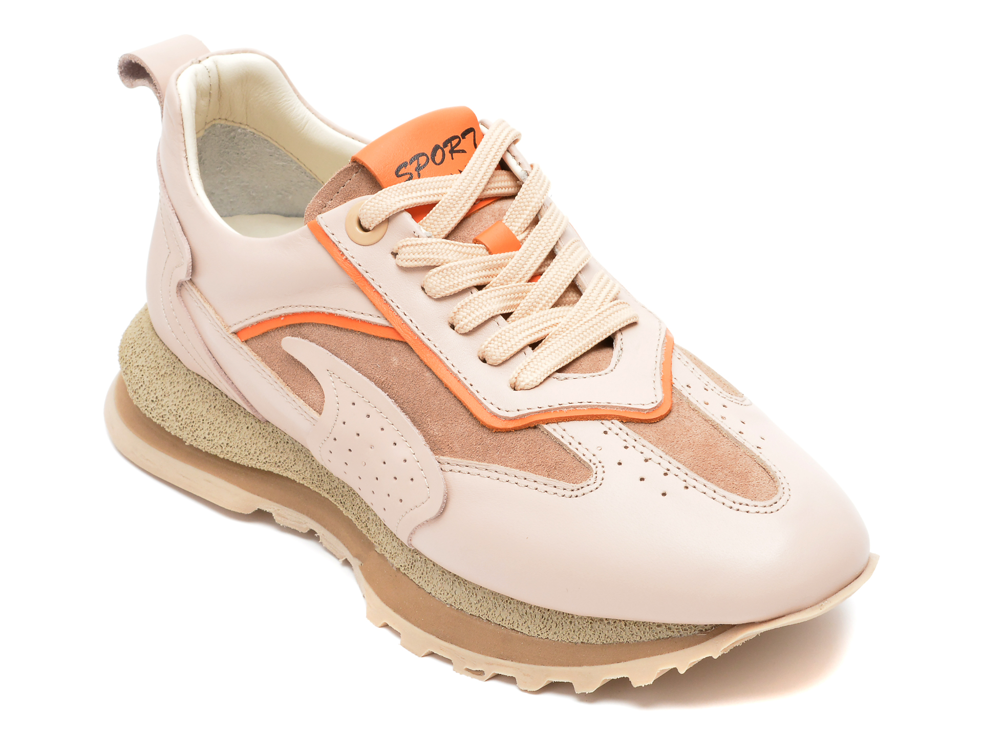 Pantofi sport EPICA nude, 13553659, din piele naturala