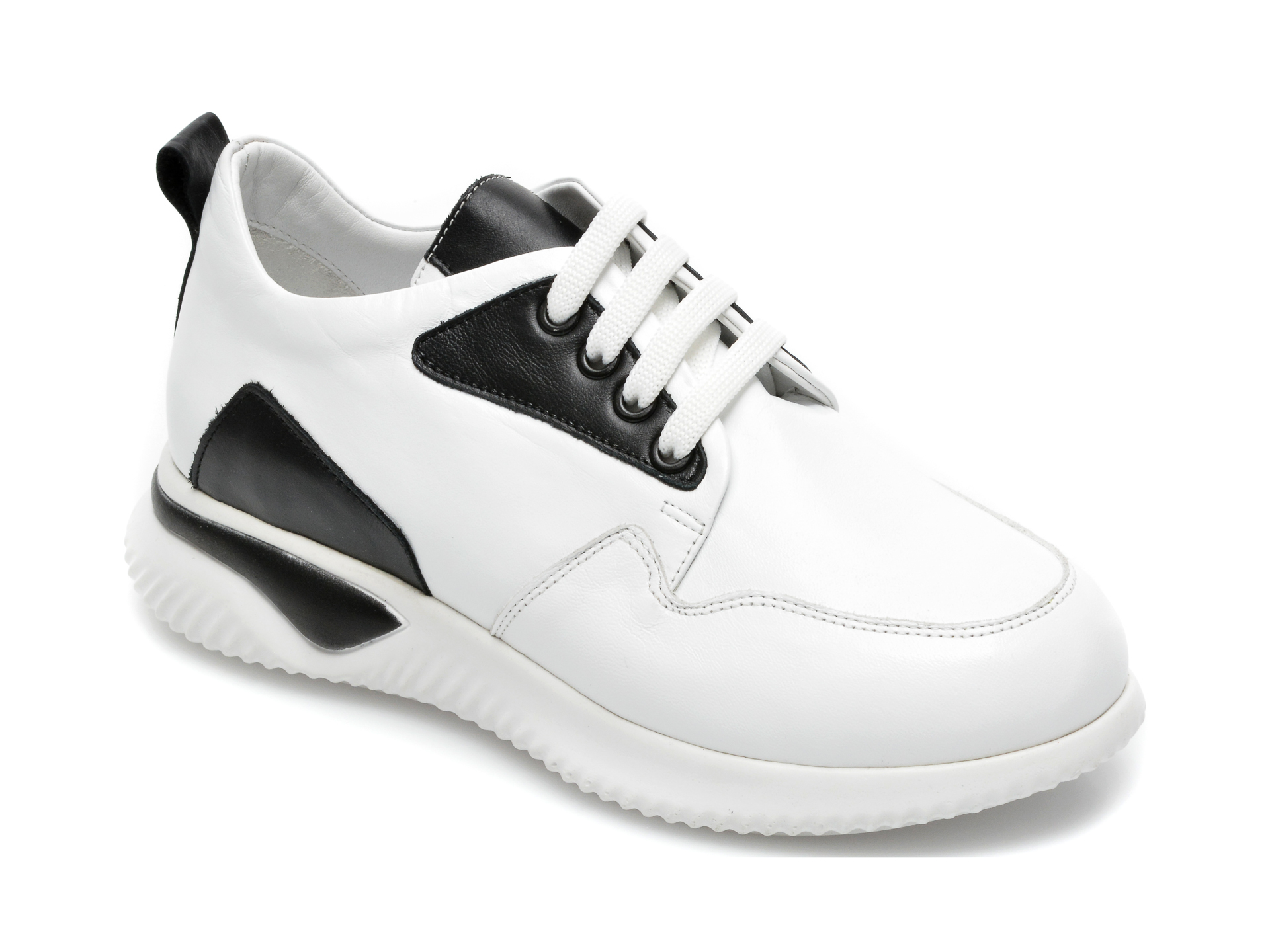 Pantofi sport FLAVIA PASSINI alb-negru, 2468AN, din piele naturala