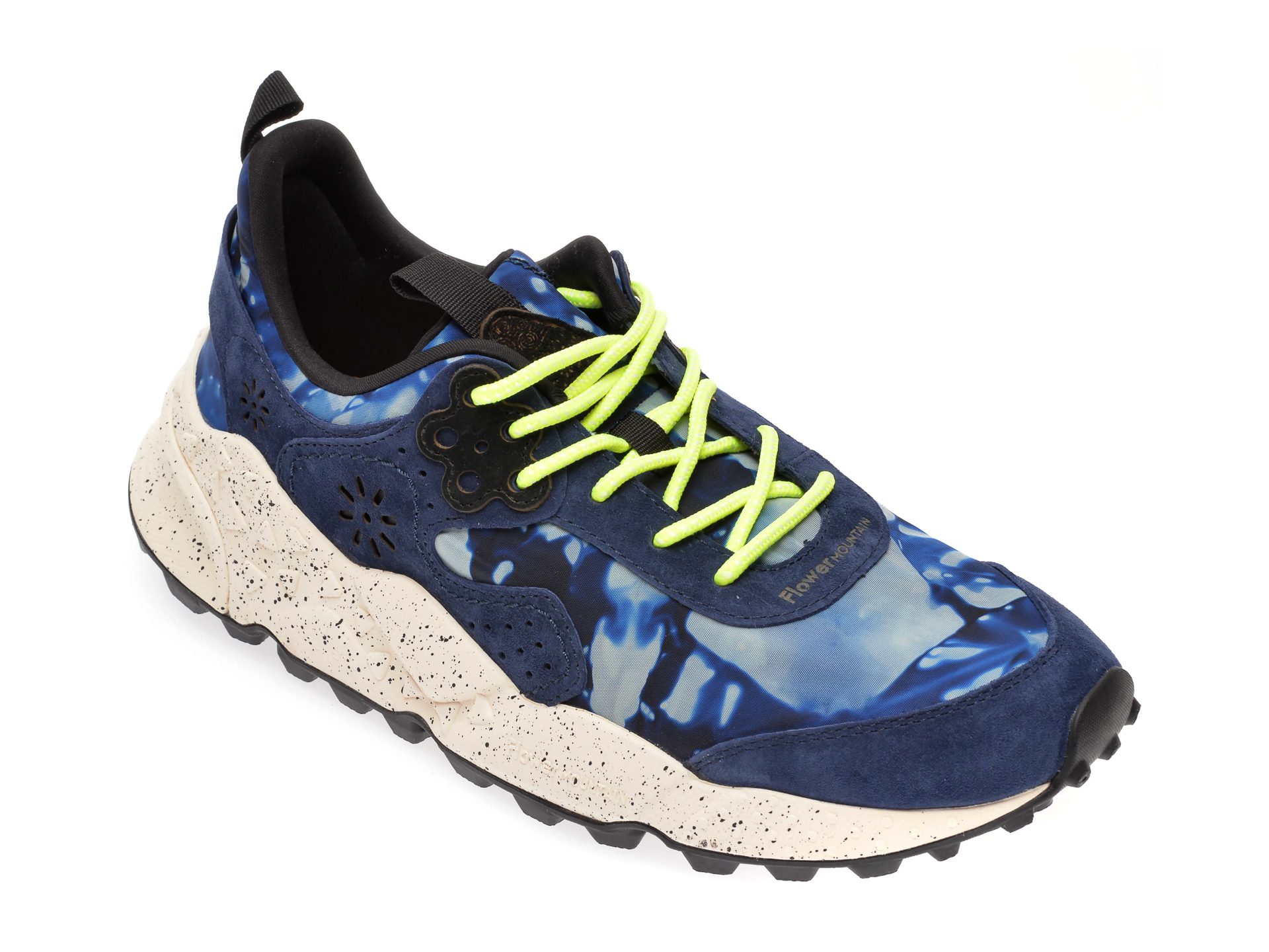 Pantofi sport FLOWER MOUNTAIN albastri, 2014764, din material textil si piele intoarsa
