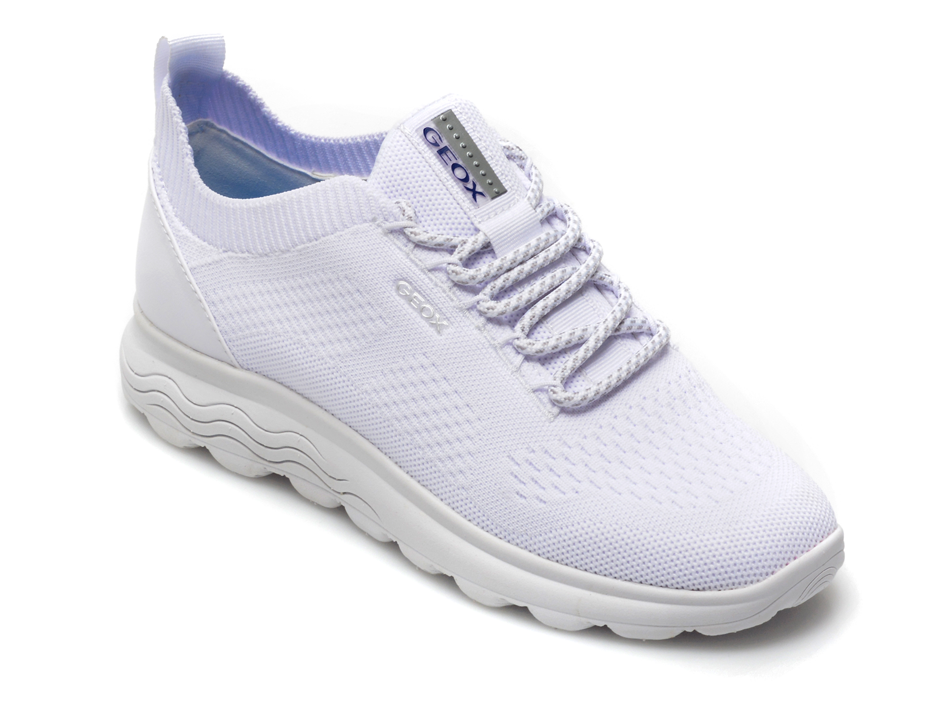 Pantofi sport GEOX albi, D15NUA, din material textil Geox imagine noua
