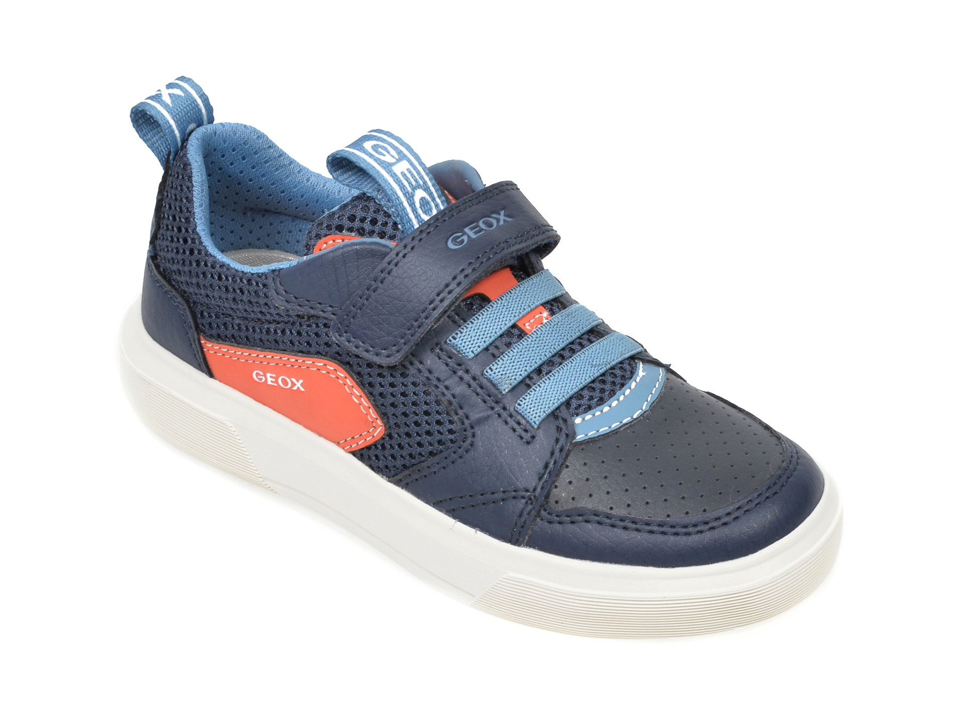 Pantofi sport GEOX bleumarin, J02AWC, din material textil si piele ecologica
