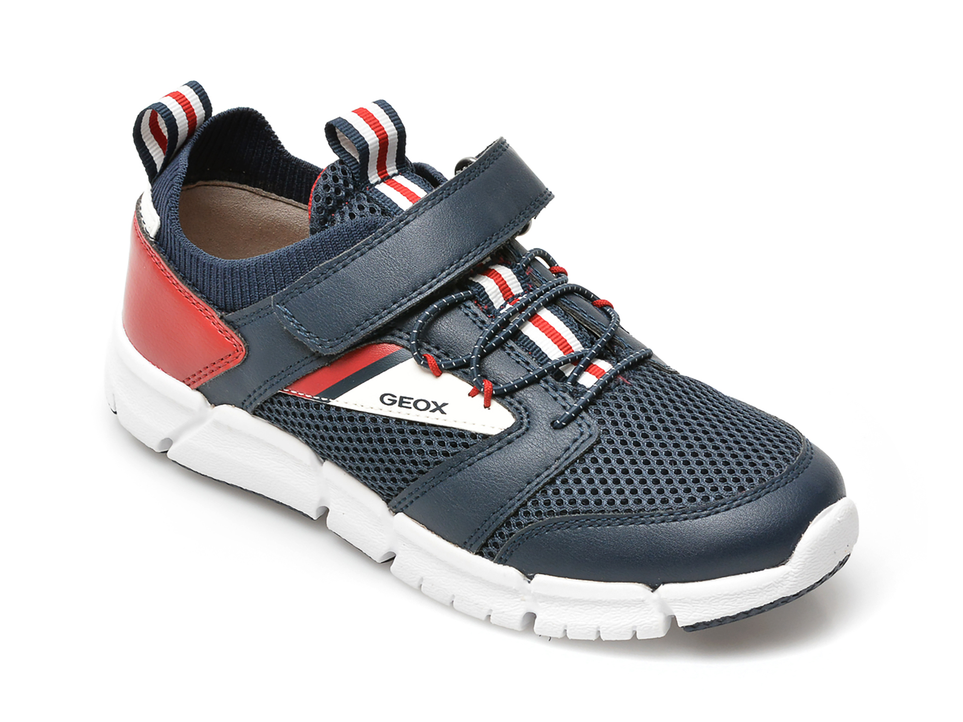 Pantofi sport GEOX bleumarin, J259BB, din material textil si piele ecologica Geox