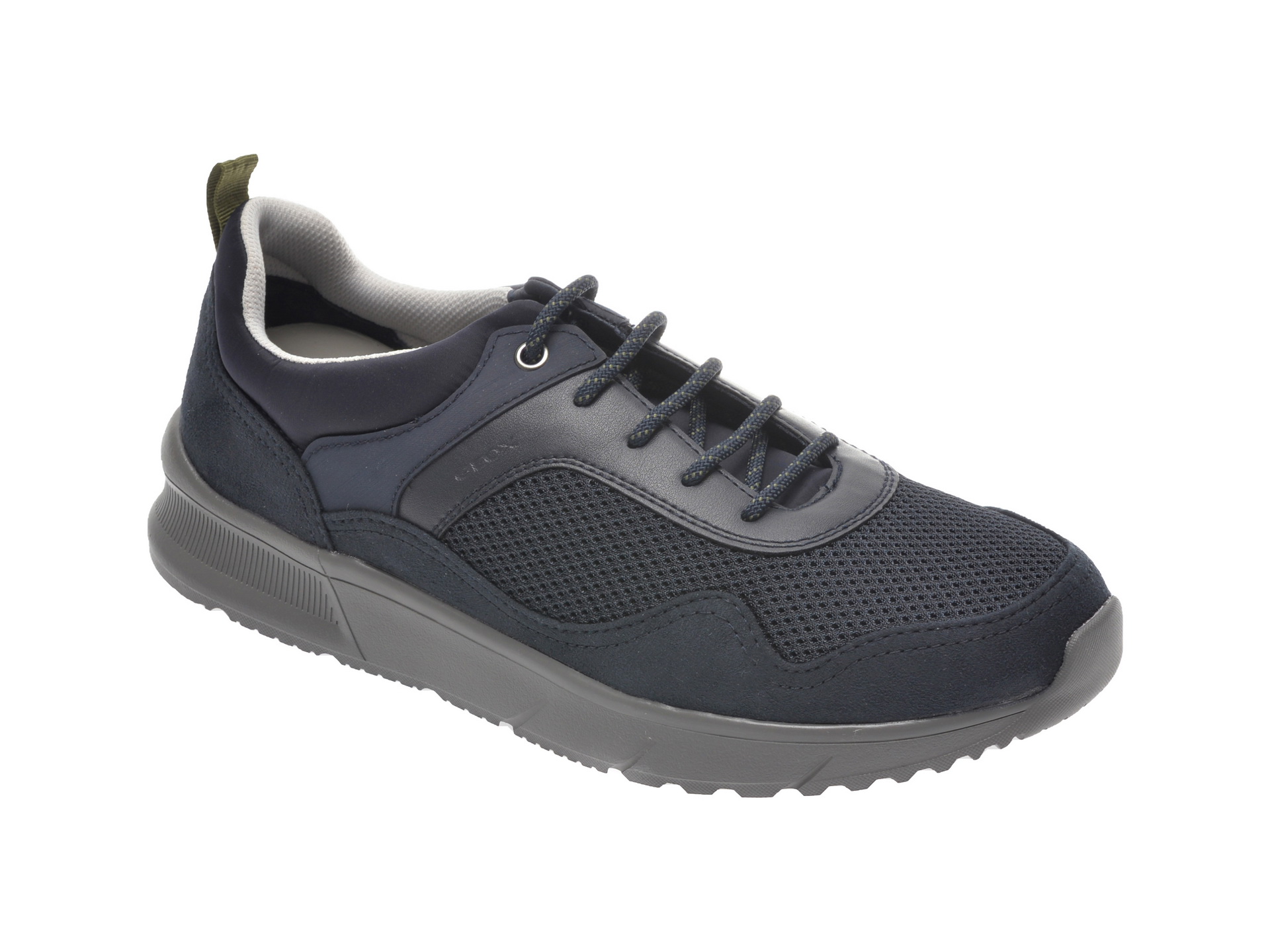 Pantofi sport GEOX bleumarin, U029UB, din material textil si piele ecologica