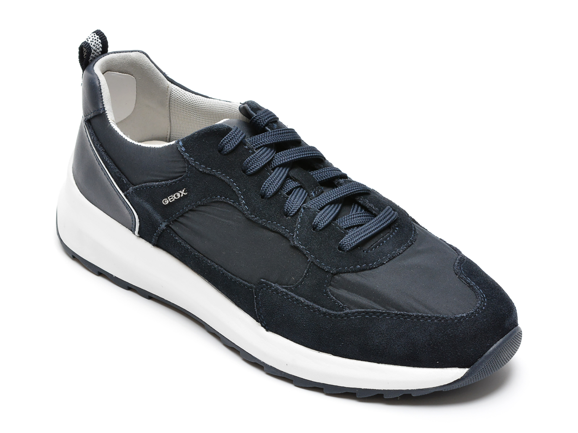 Pantofi sport GEOX bleumarin, U25E4A, din material textil si piele intoarsa