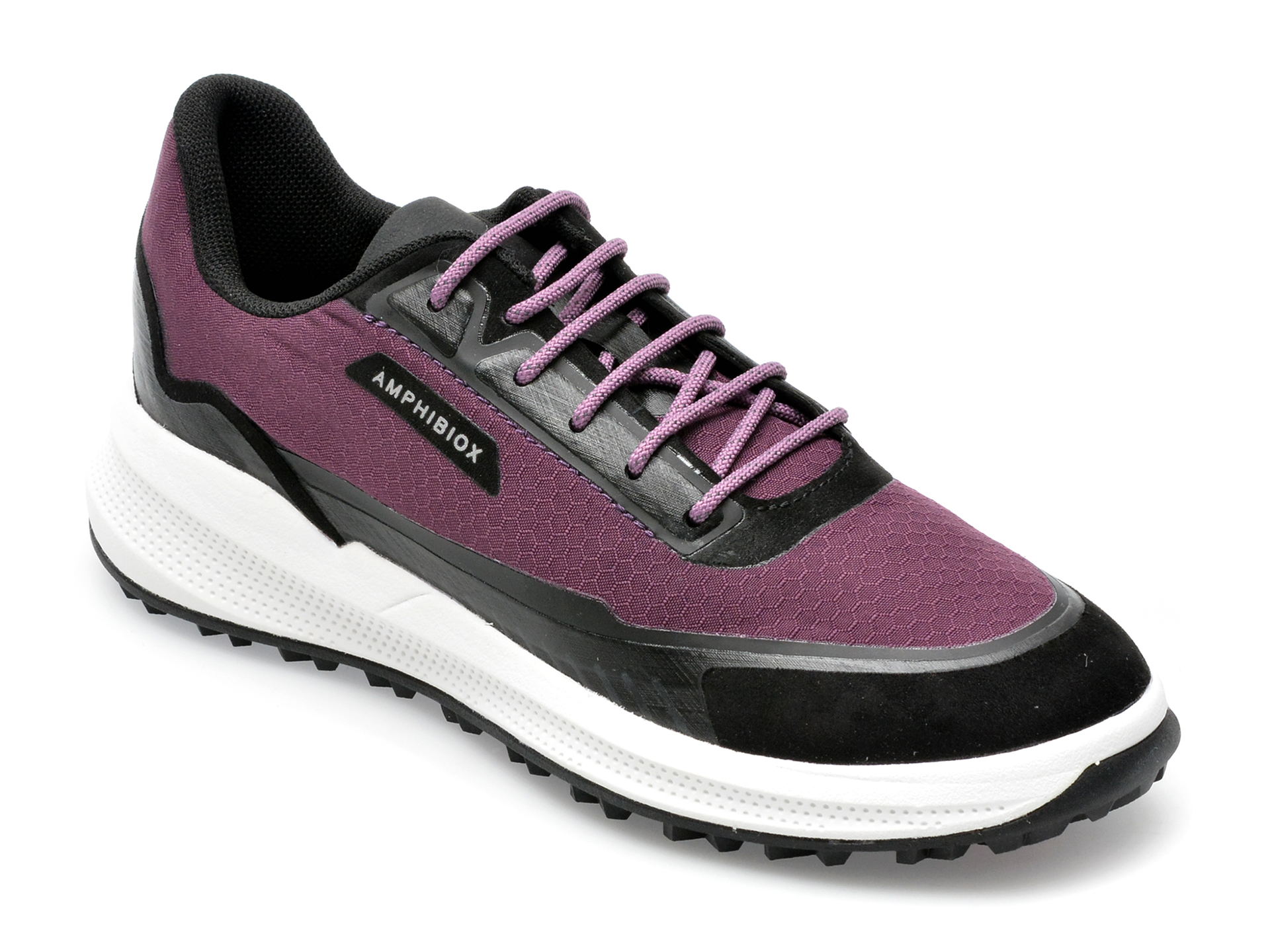 Pantofi sport GEOX mov, D26UNB, din material textil si piele ecologica