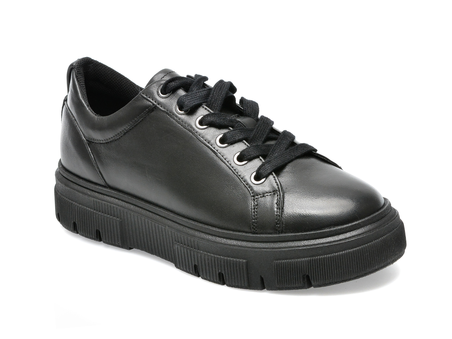 Pantofi sport GEOX negri, D26TZA, din piele naturala Geox