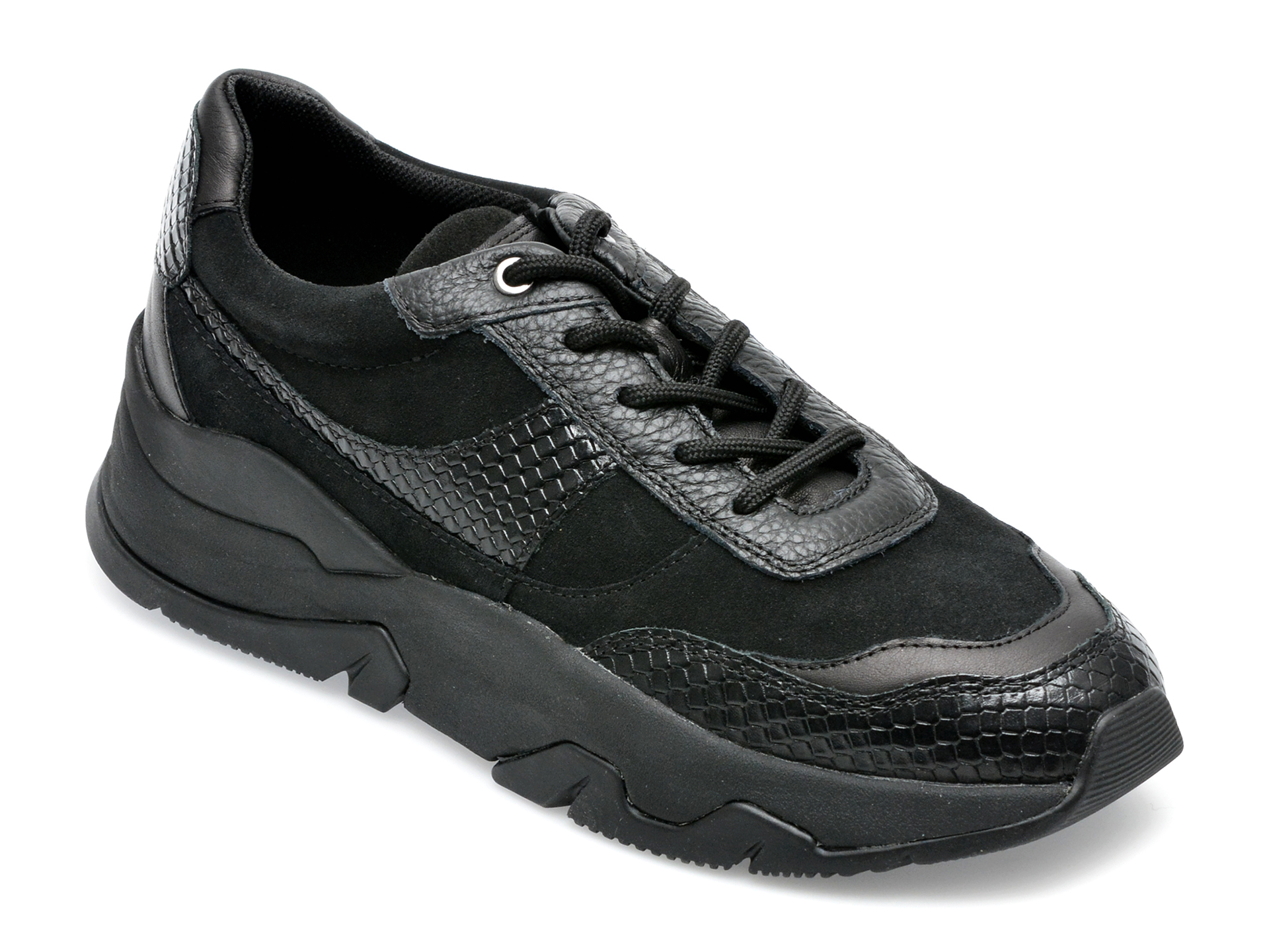 Pantofi sport GEOX negri, D26UQA, din piele intoarsa /femei/pantofi imagine noua